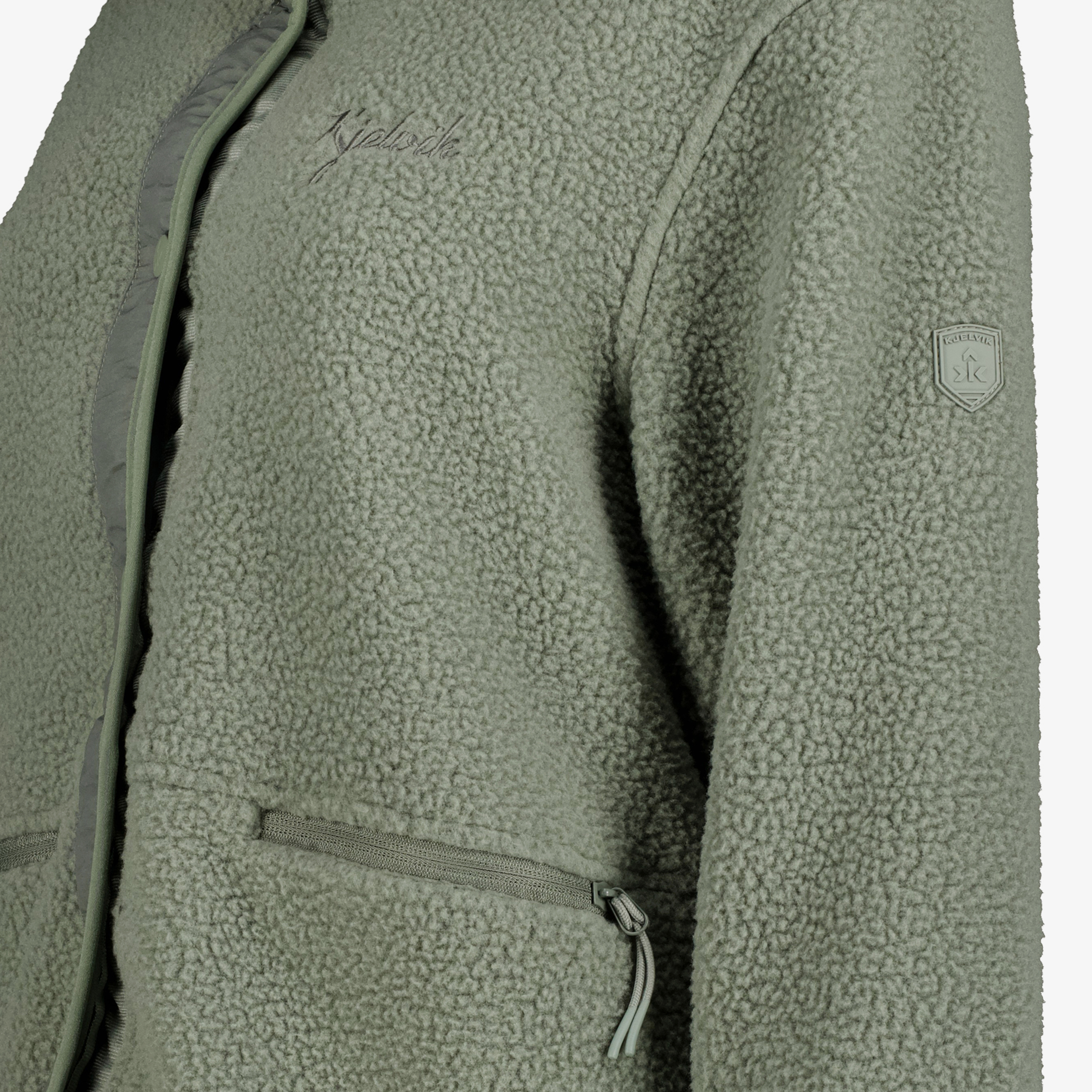Kjelvik dames fleece vest groen truien & vesten – foto 2