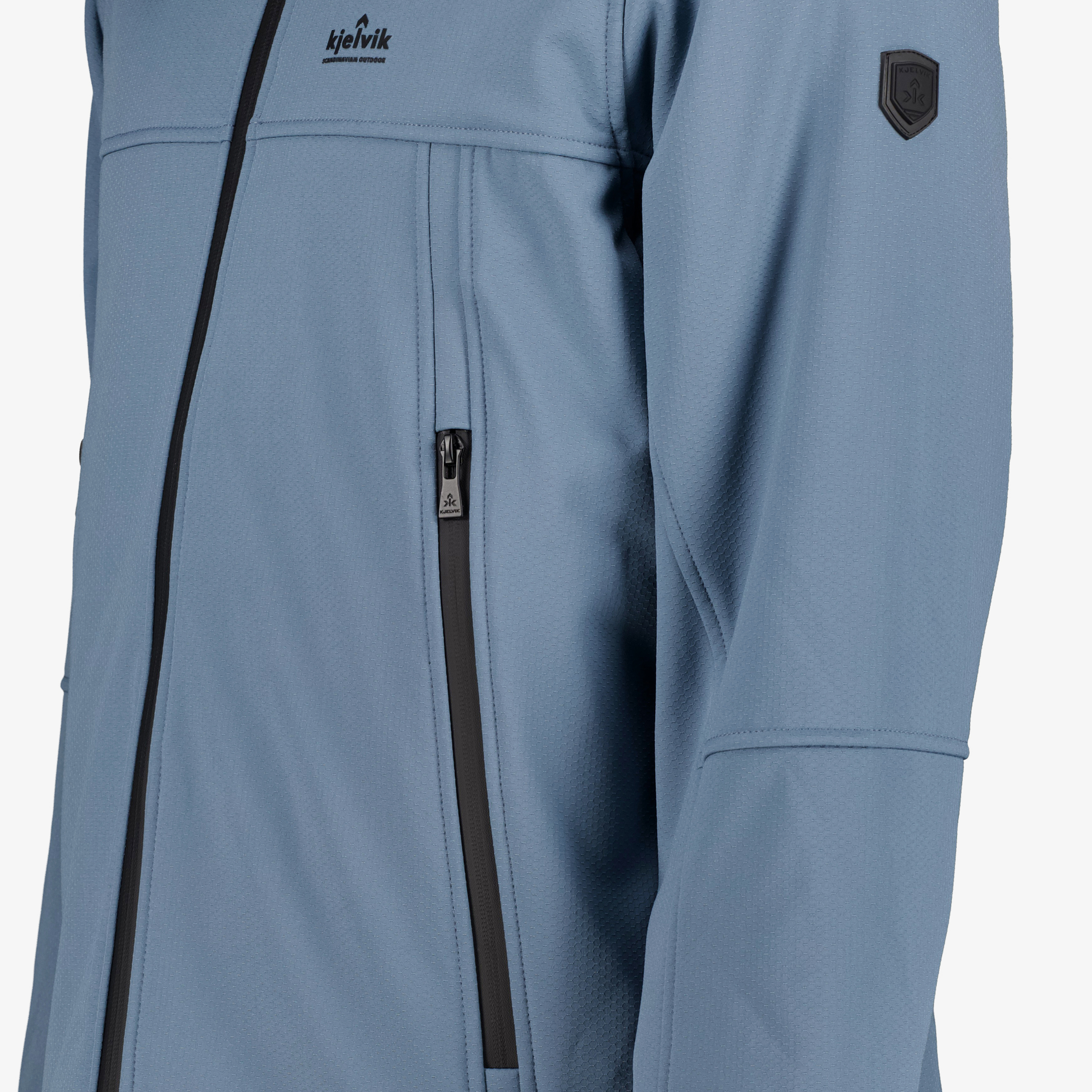 Kjelvik softshell heren outdoor jas lichtblauw jassen – foto 2