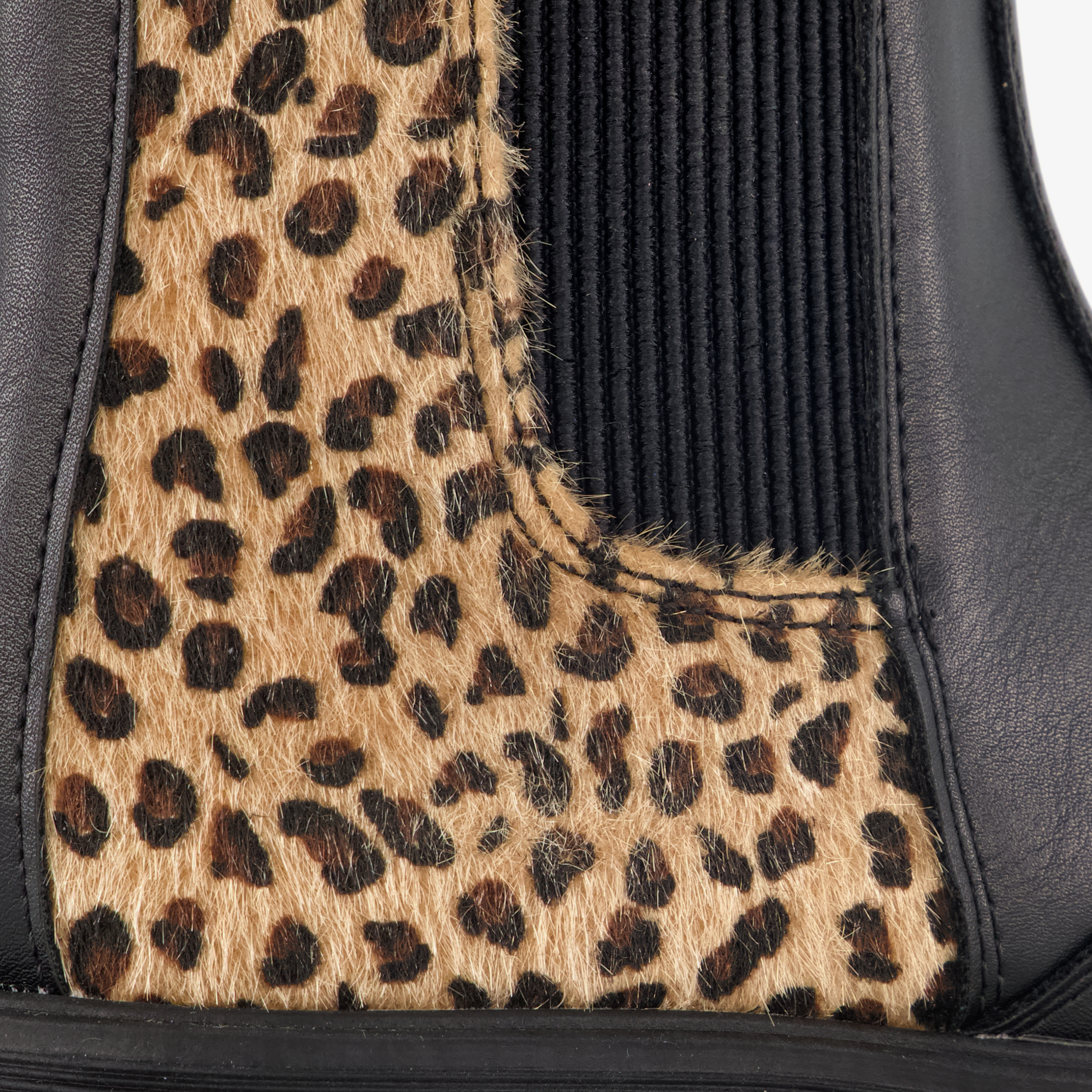 Blue Box meisjes Chelsea boot met luipaardprint zwart – foto 5