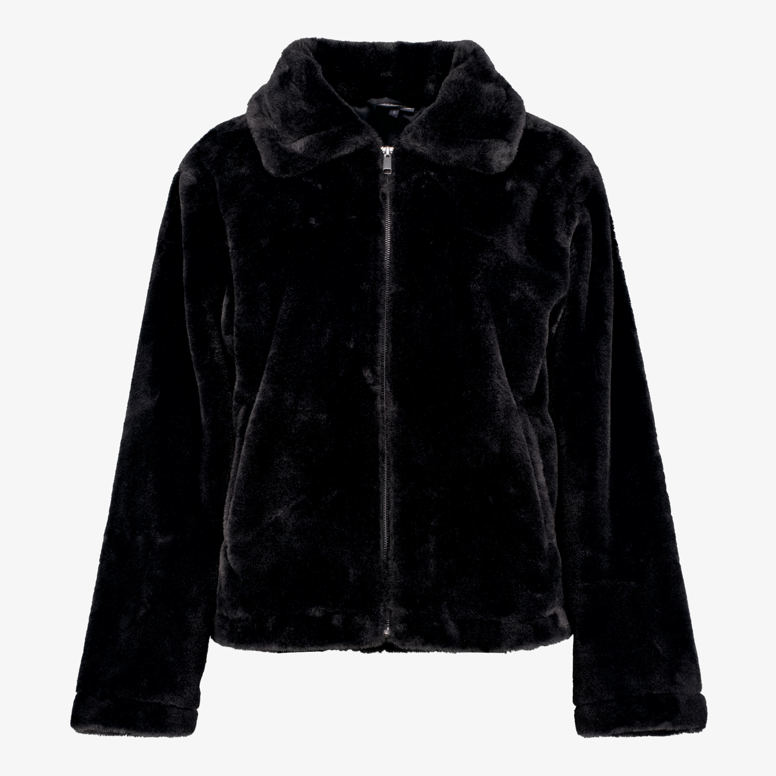 TwoDay dames winterjas van imitatiebont zwart jassen