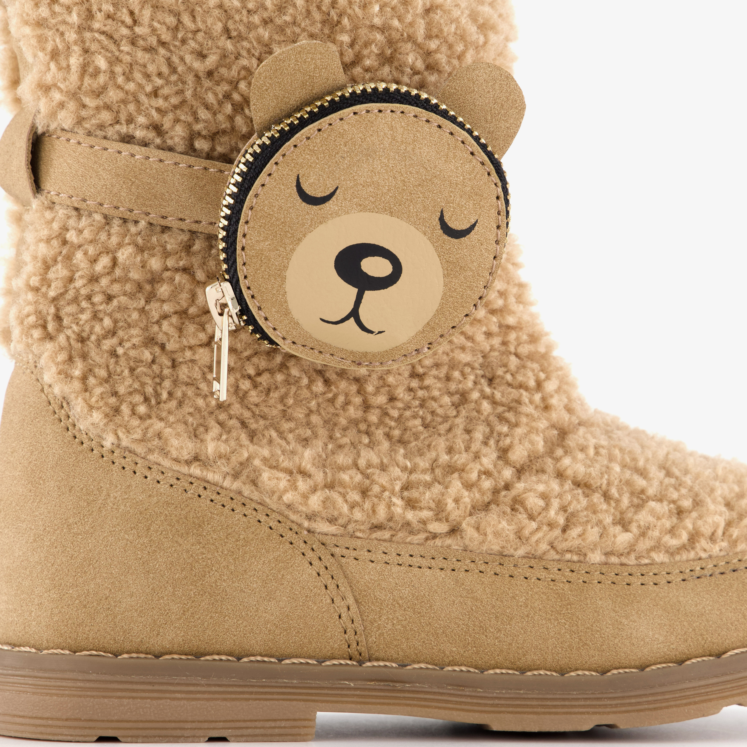 Blue Box meisjes teddy laarsjes met ritszakje bruin – foto 5