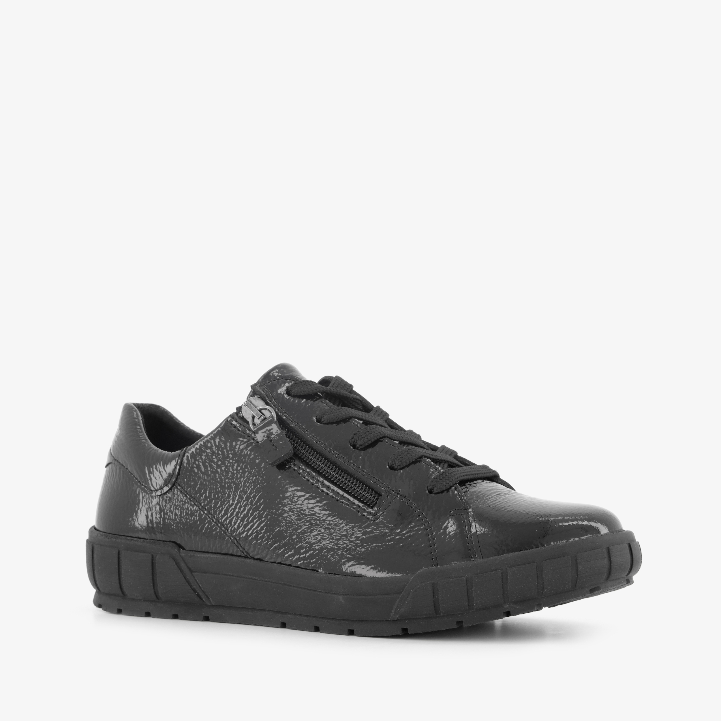 Natuform leren dames sneakers zwart