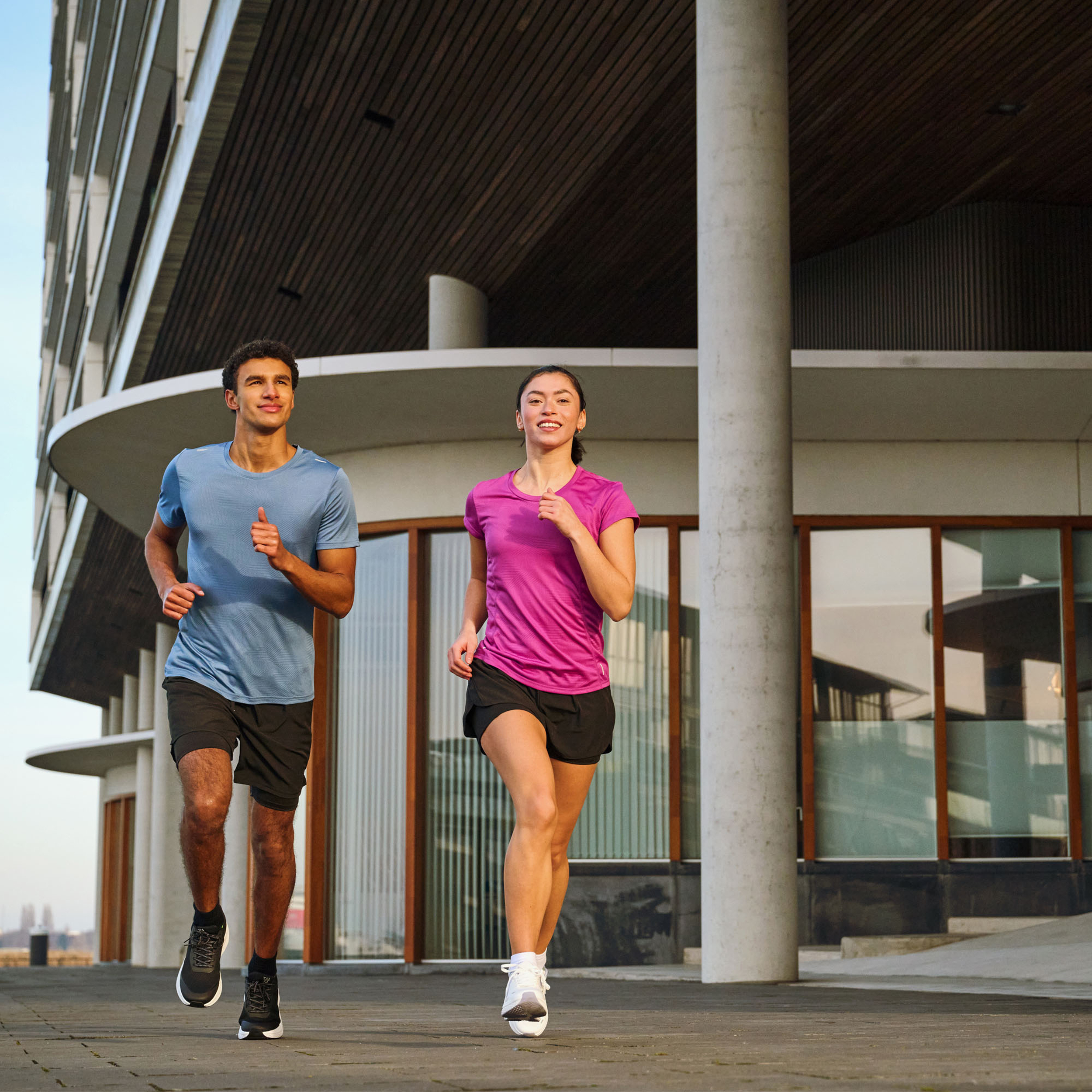 Osaga Dry heren hardloop T-shirt lichtblauw t-shirts & tops – foto 3