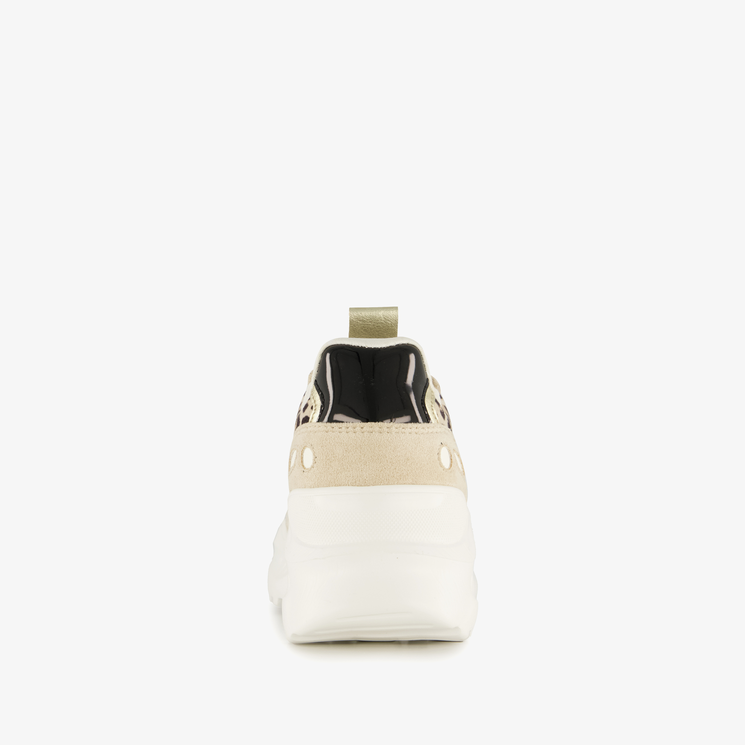 Blue Box meisjes dad sneakers met panterprint details beige – foto 2