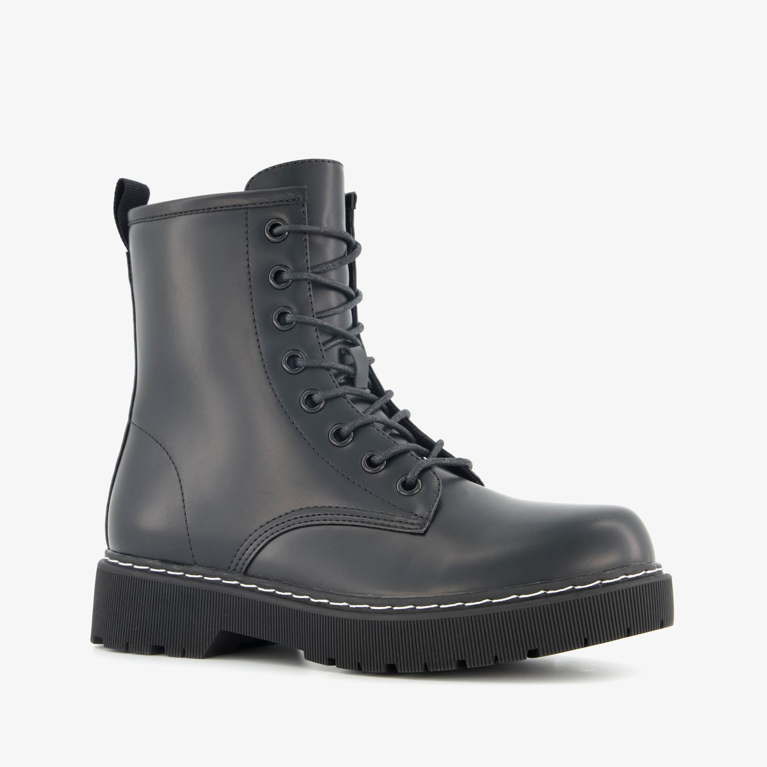 Blue Box dames veterboots zwart