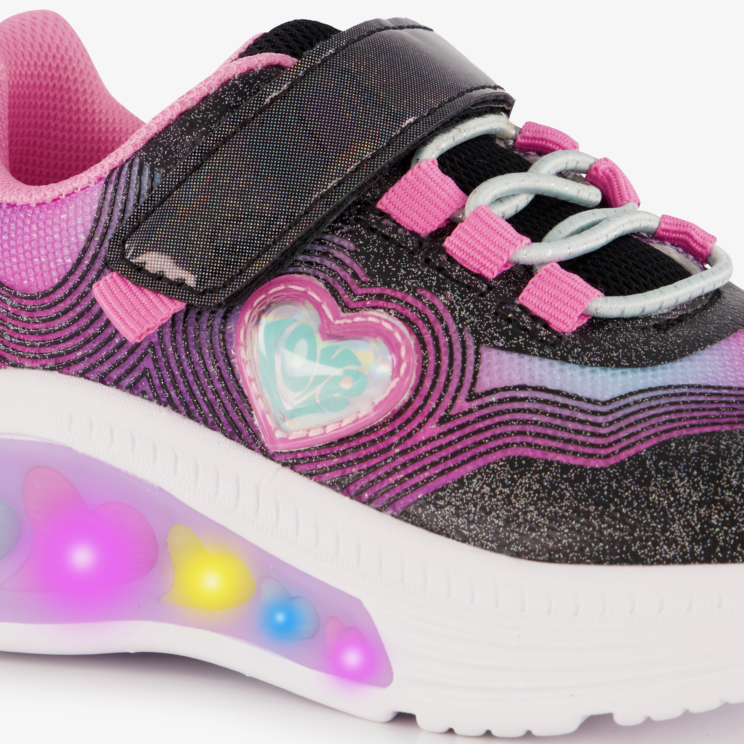 Blue Box meisjes sneakers met lampjes roze – foto 5