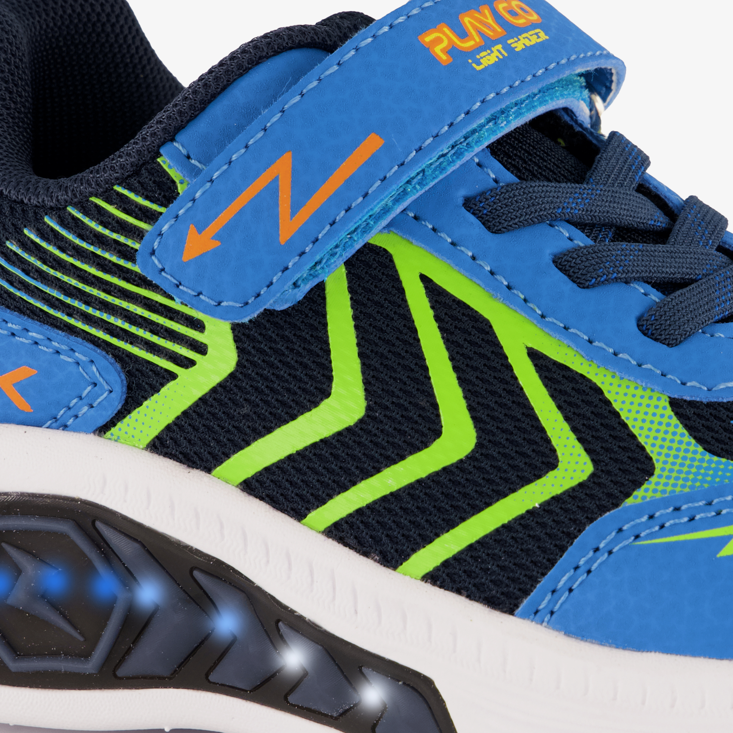 Blue Box jongens sneakers met lichtjes blauw groen – foto 5