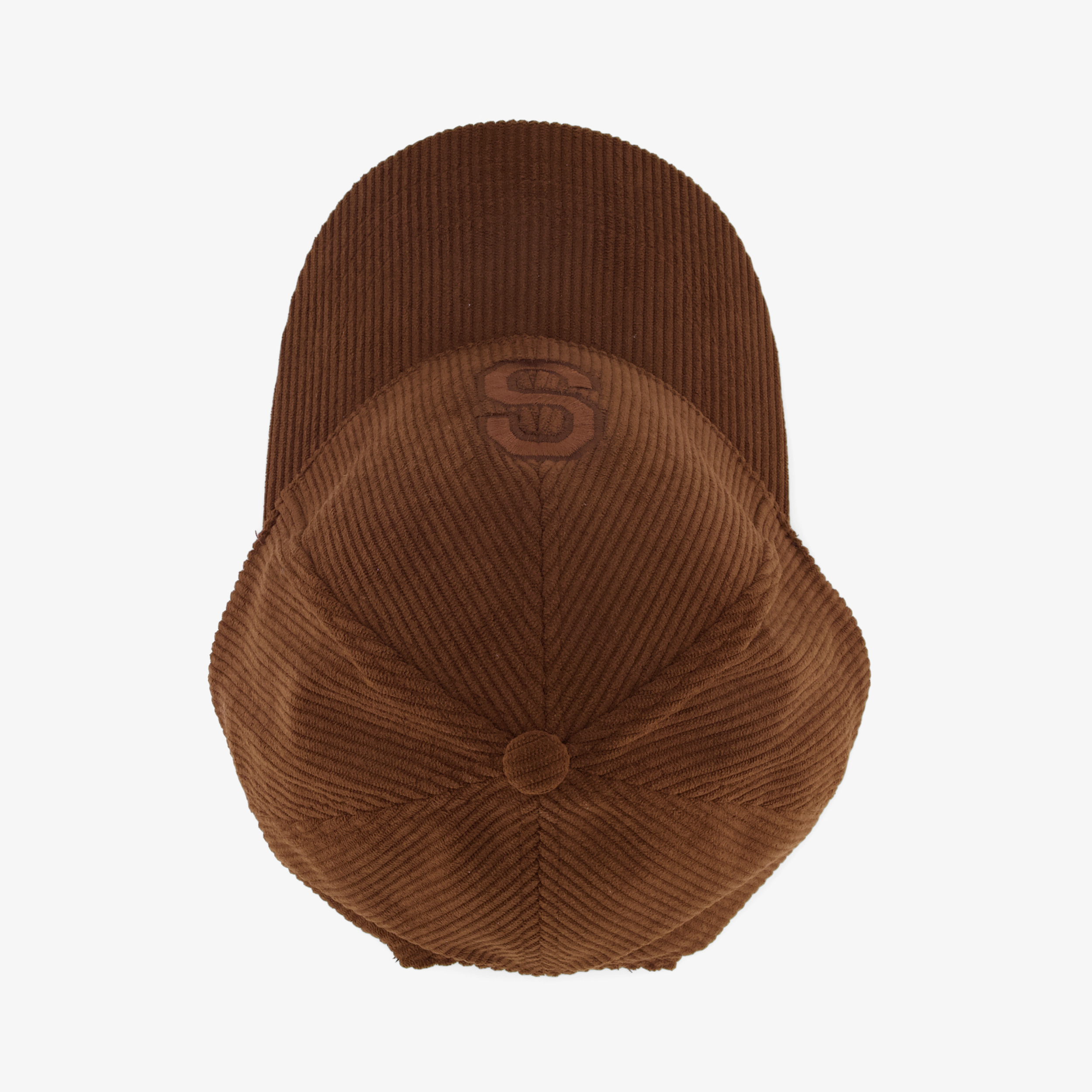 Dames pet bruin met geborduurde letter S petten – foto 4