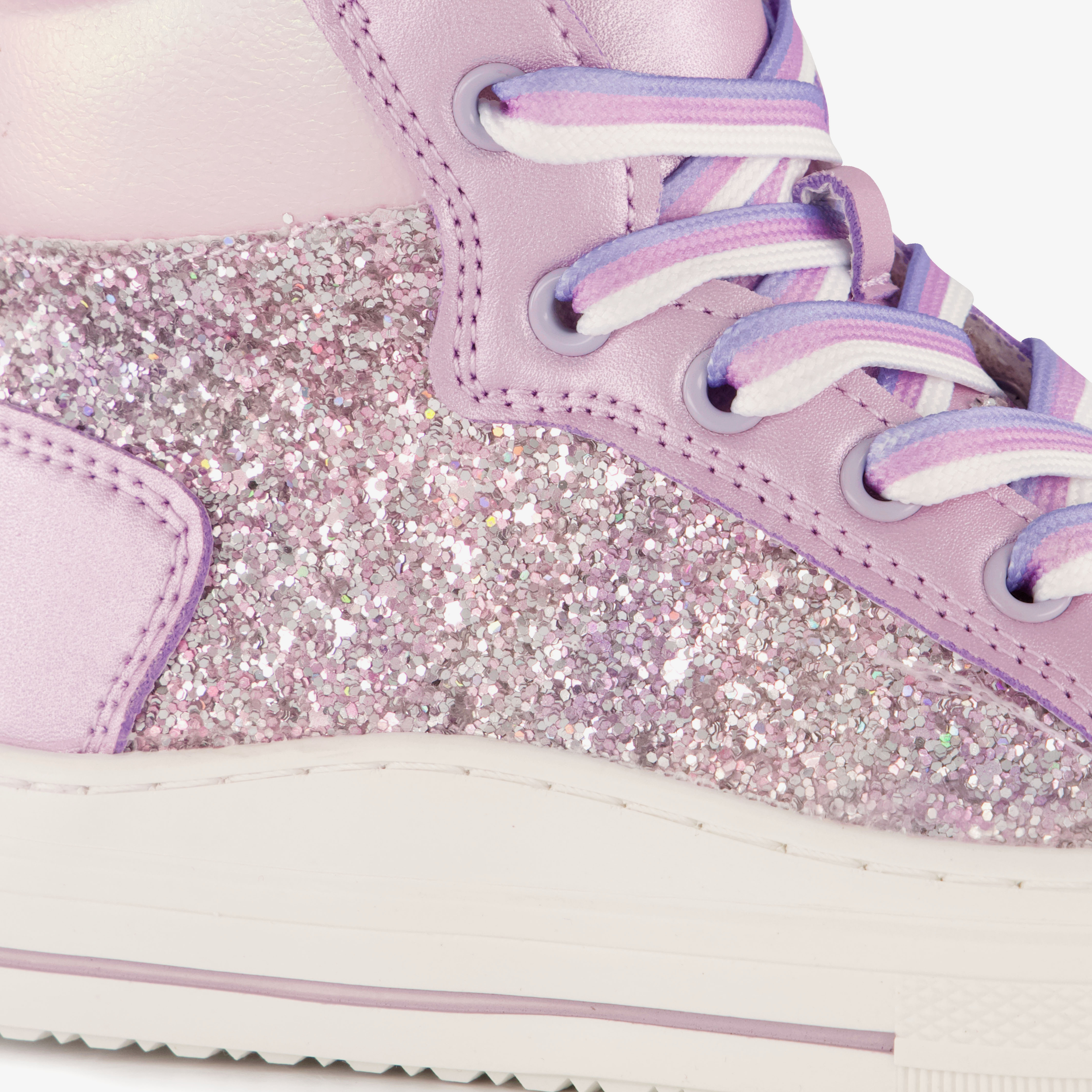 Blue Box hoge meisjes sneakers met glitters paars – foto 5