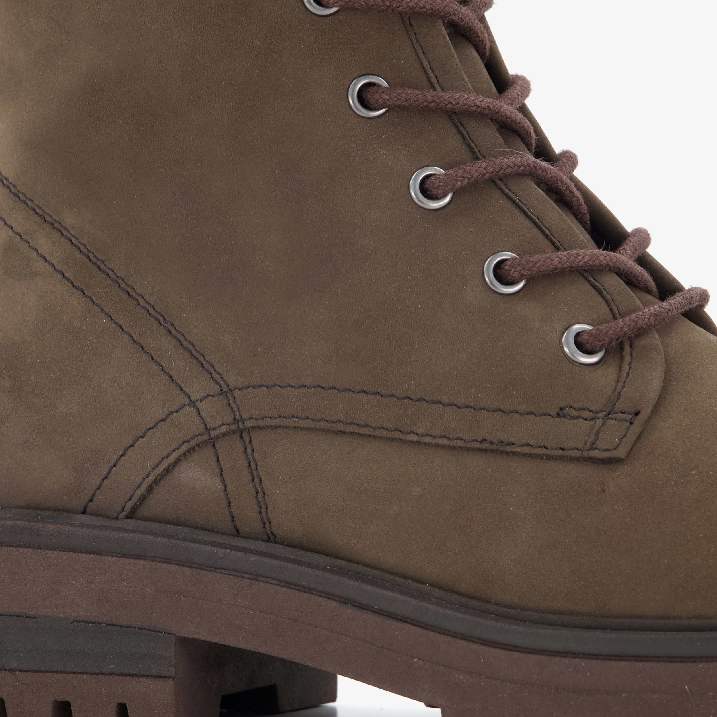 Harper leren dames veterboots donkerbruin laarzen – foto 5