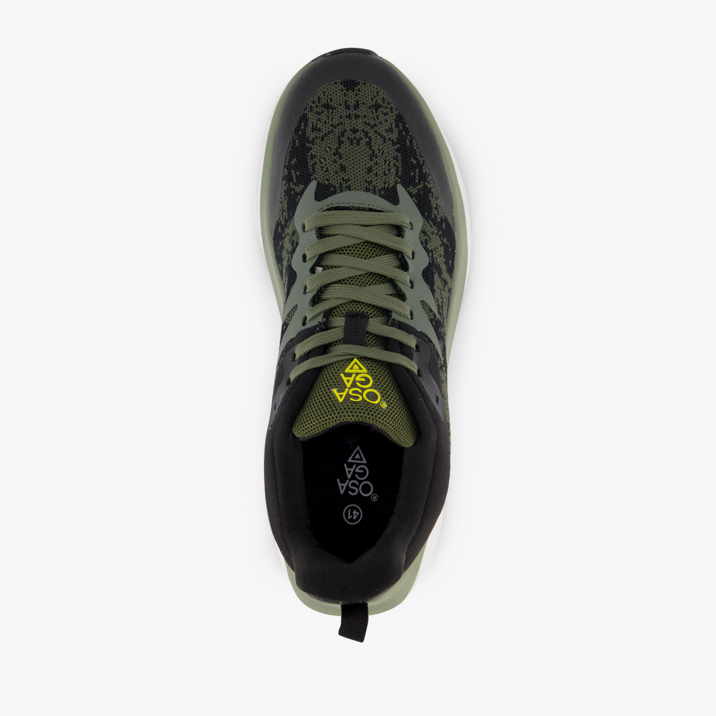 Osaga heren hardloopschoenen zwart groen – foto 4