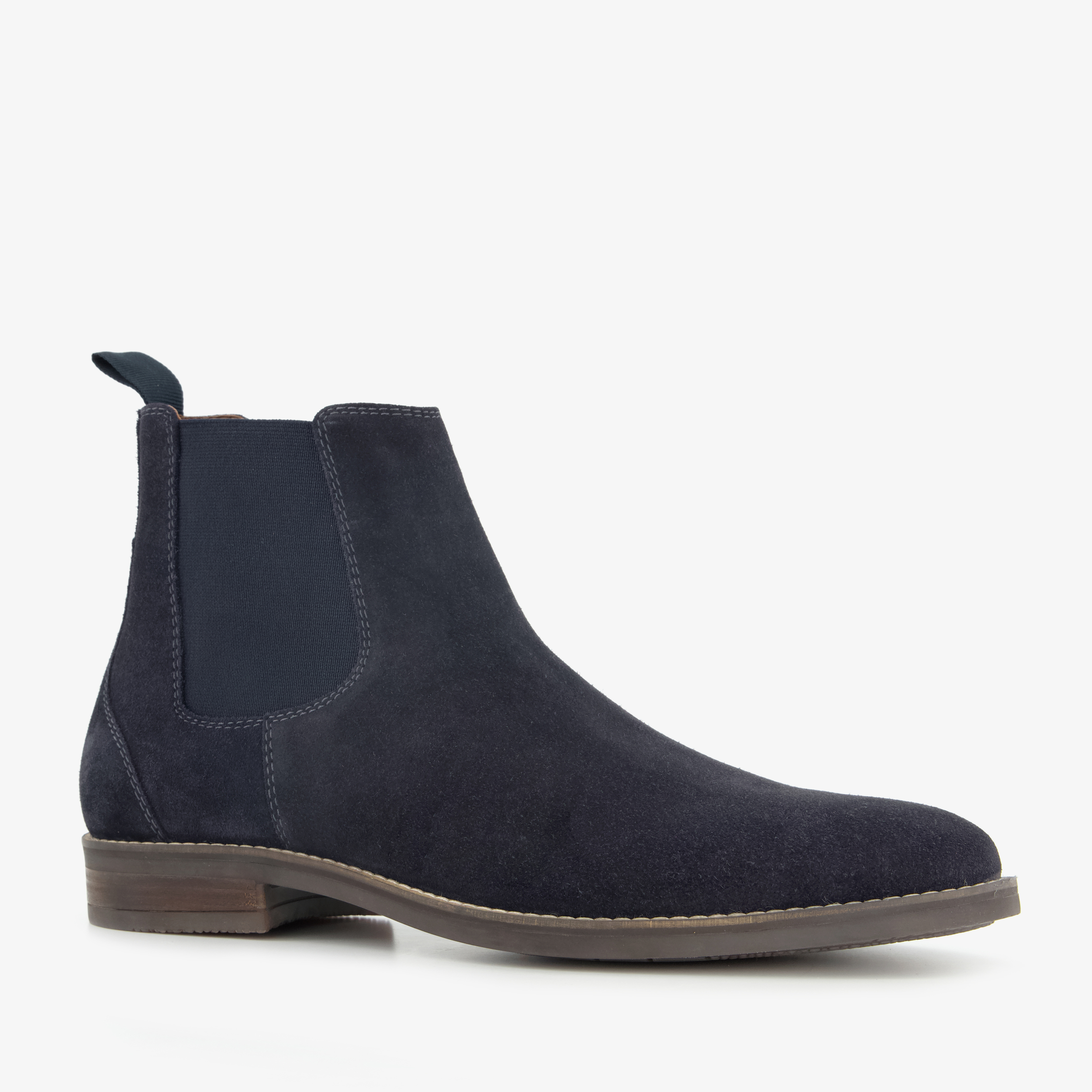 Van Beers suède heren Chelsea boots blauw