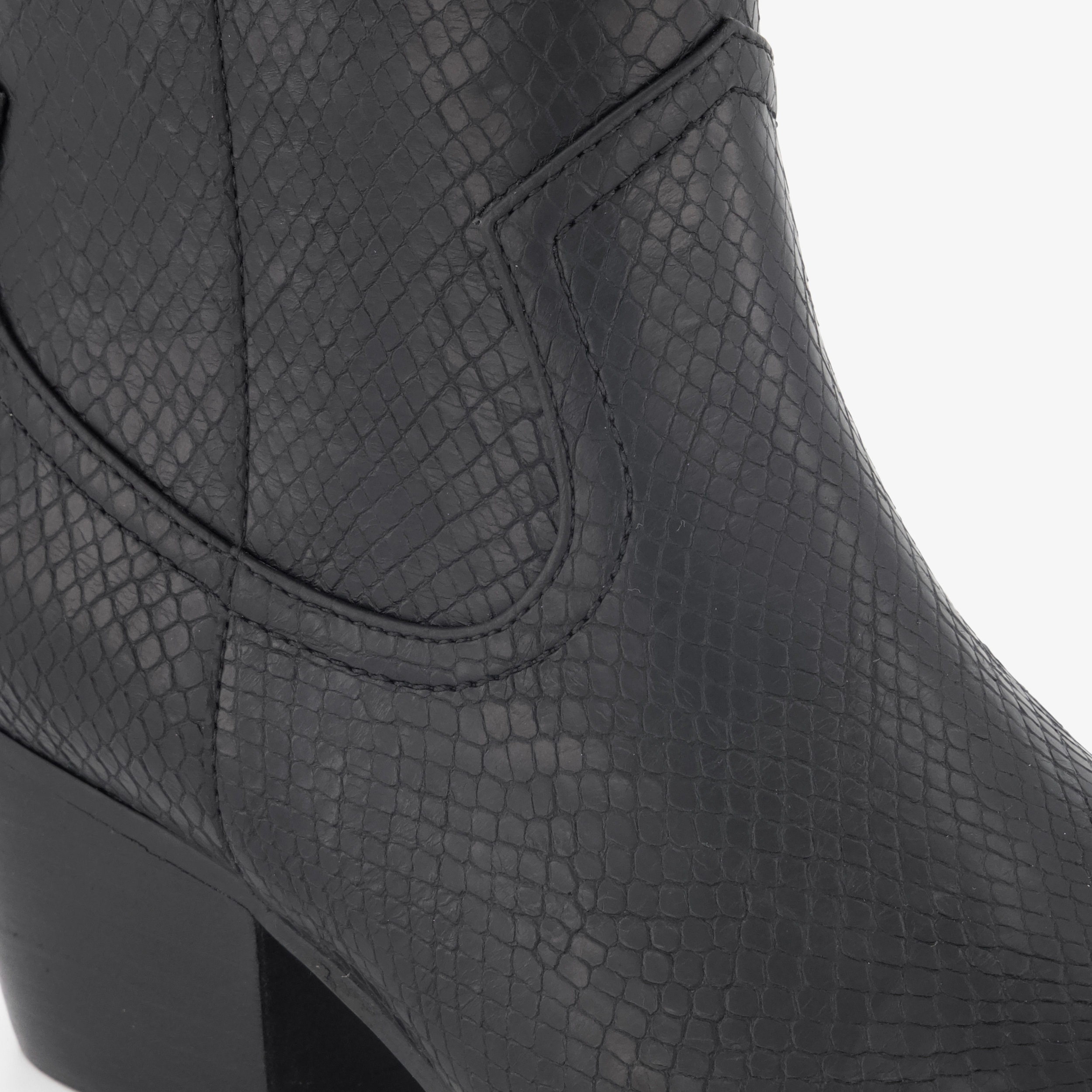 Nova dames cowboylaarsjes met slangenprint zwart enkellaarzen – foto 5