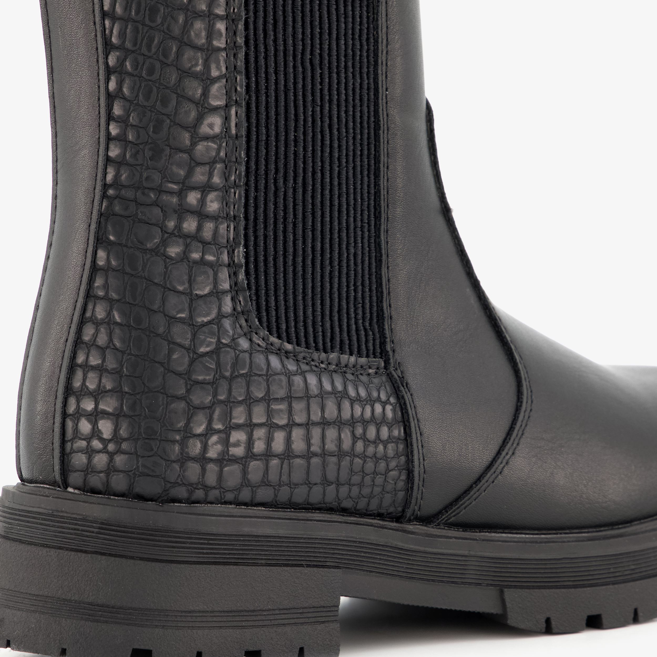 Blue Box meisjes Chelsea boots met croco details zwart – foto 5