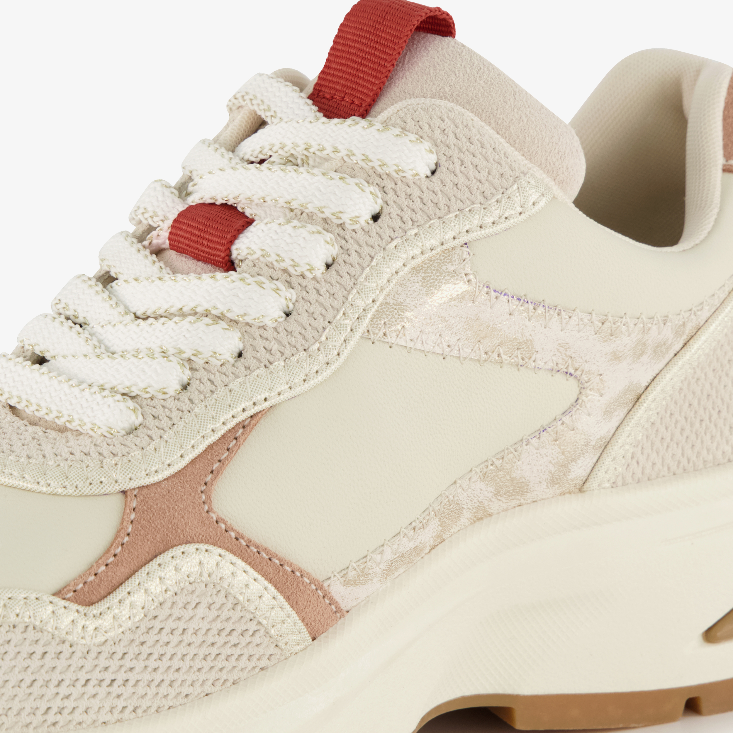 Harper leren dames sneakers met luipaardprint beige – foto 5