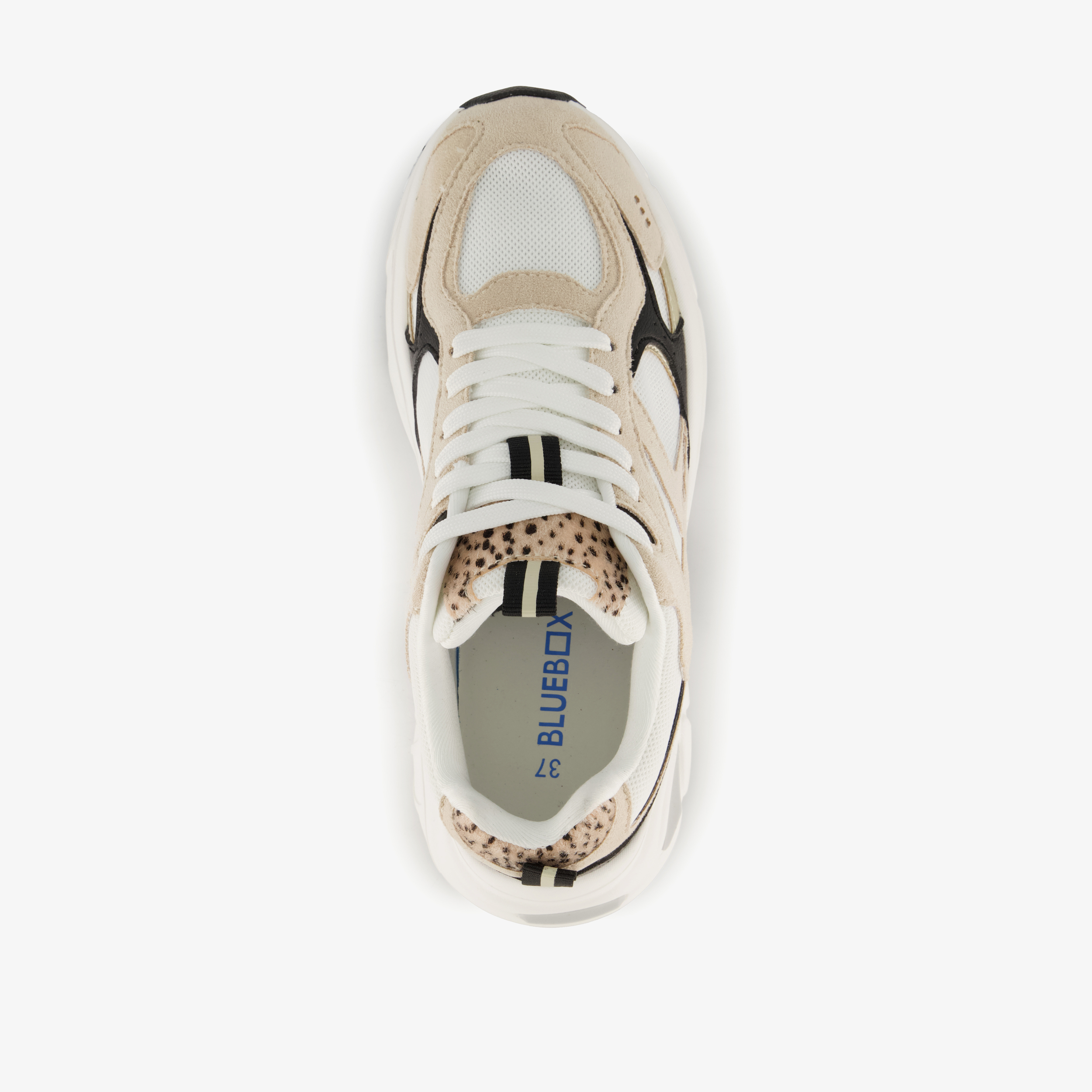 Blue Box dames dad sneakers luipaardprint beige – foto 4