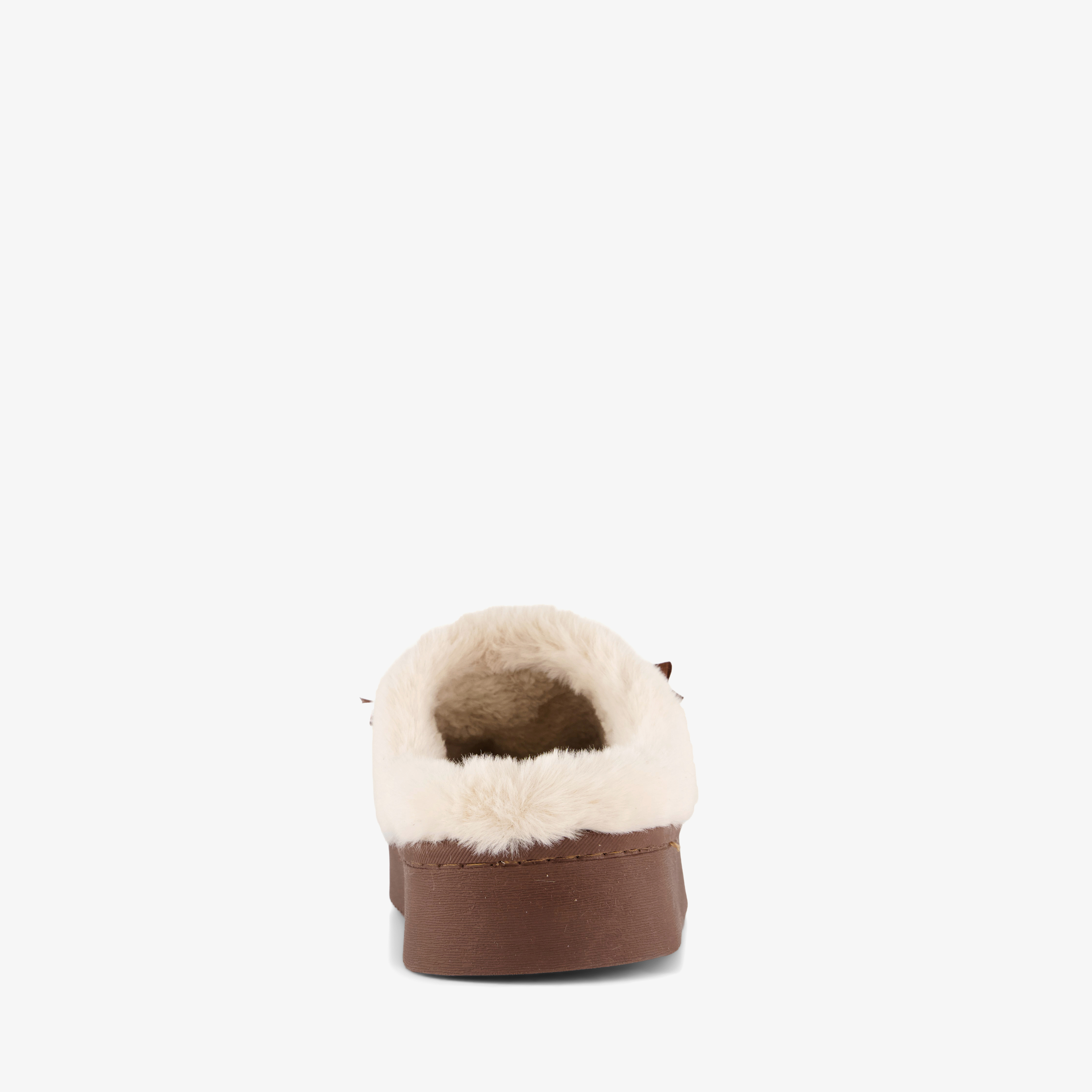 Thu!s dames instap pantoffels met strikjes beige bruin – foto 2