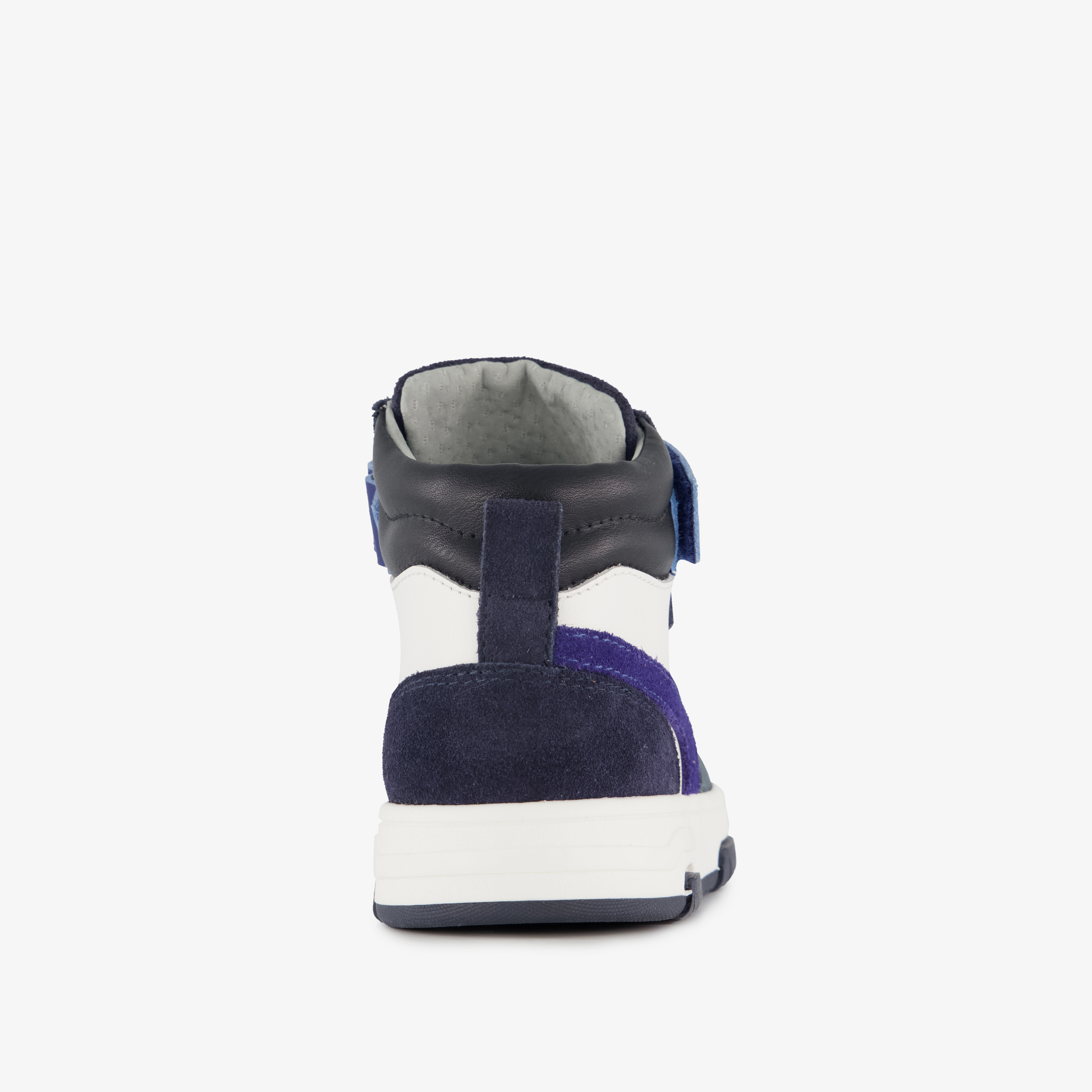 Stap leren hoge jongens sneakers blauw wit – foto 2