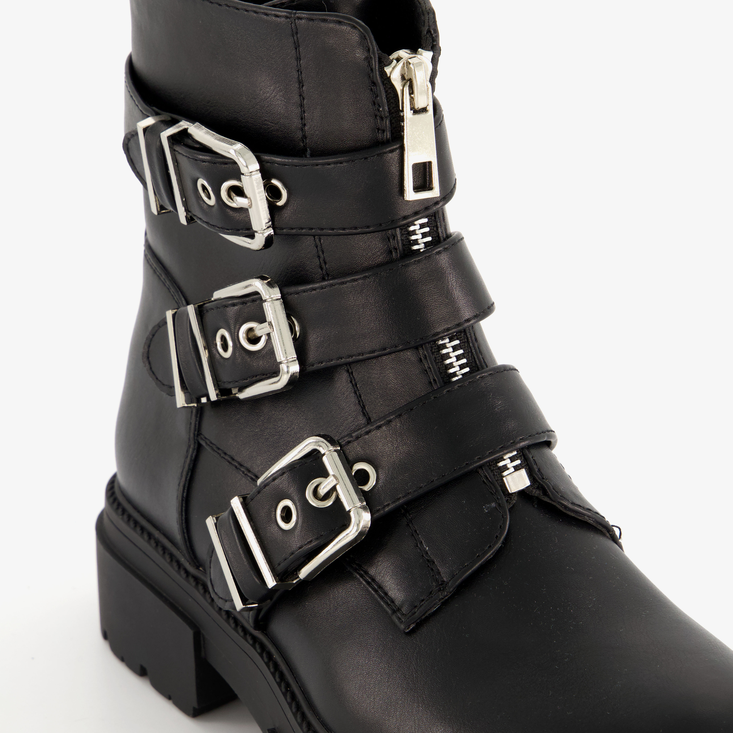 Blue Box dames biker boots zwart laarzen – foto 5