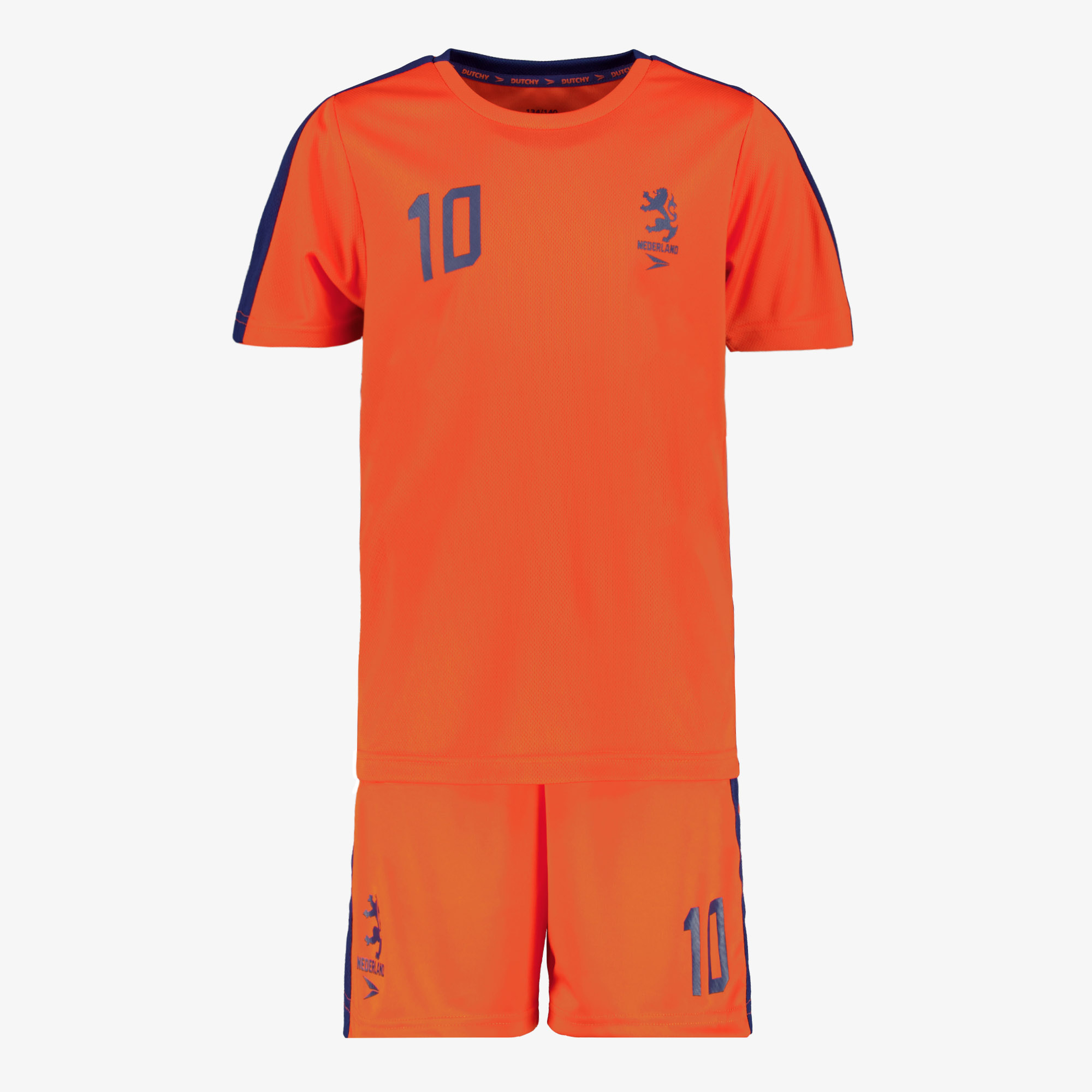Dutchy tweedelige kinder sport set oranje blauw