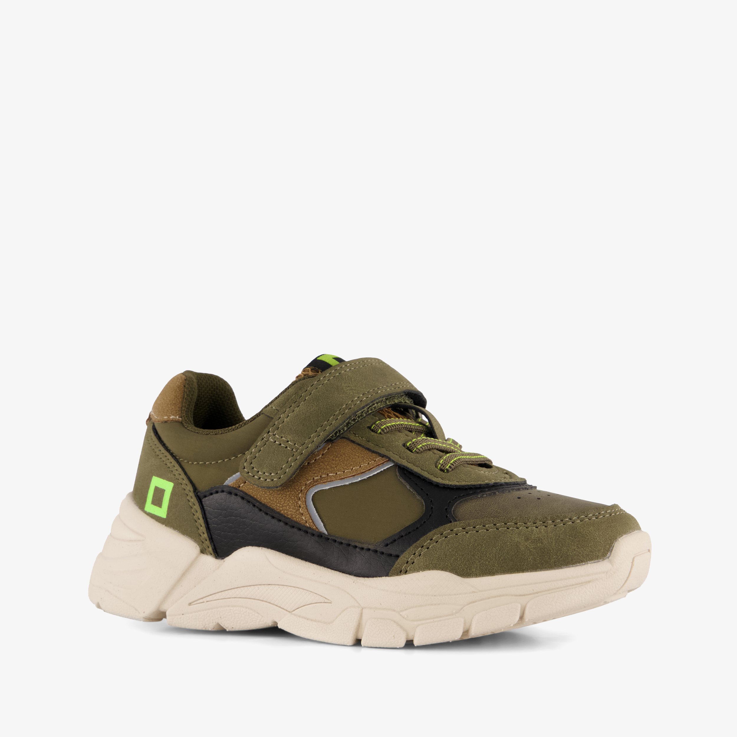 Blue Box jongens sneakers groen bruin