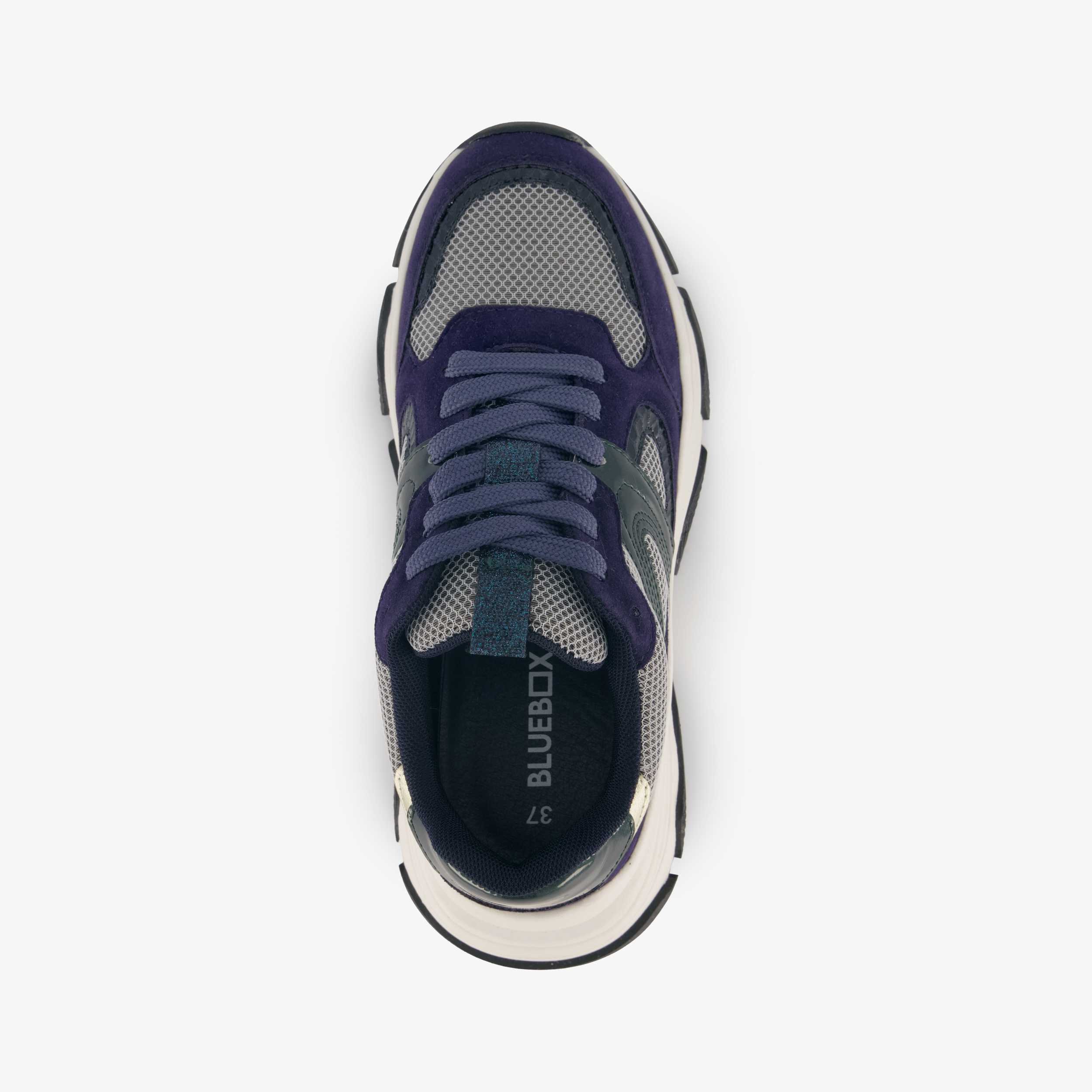 Blue Box dames dad sneakers blauw – foto 4