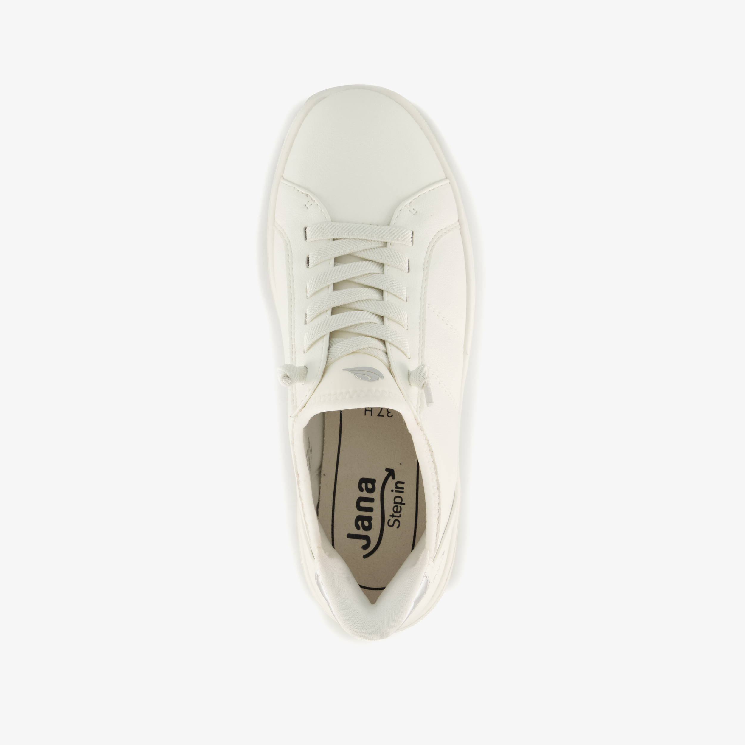 Jana Step In dames sneakers met H leest wit zilver – foto 4