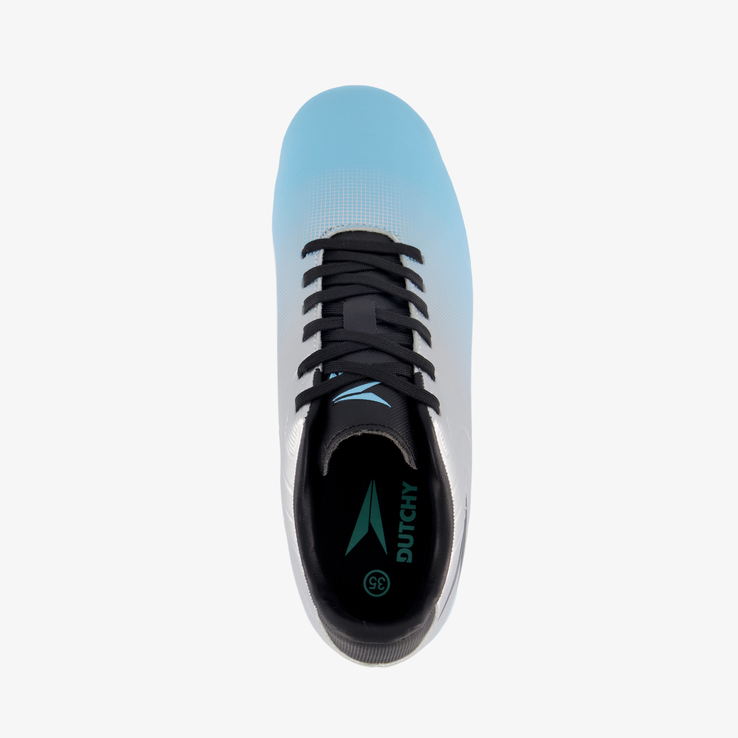 Dutchy FG kinder voetbalschoenen zilver blauw meisjes veldschoenen – foto 4