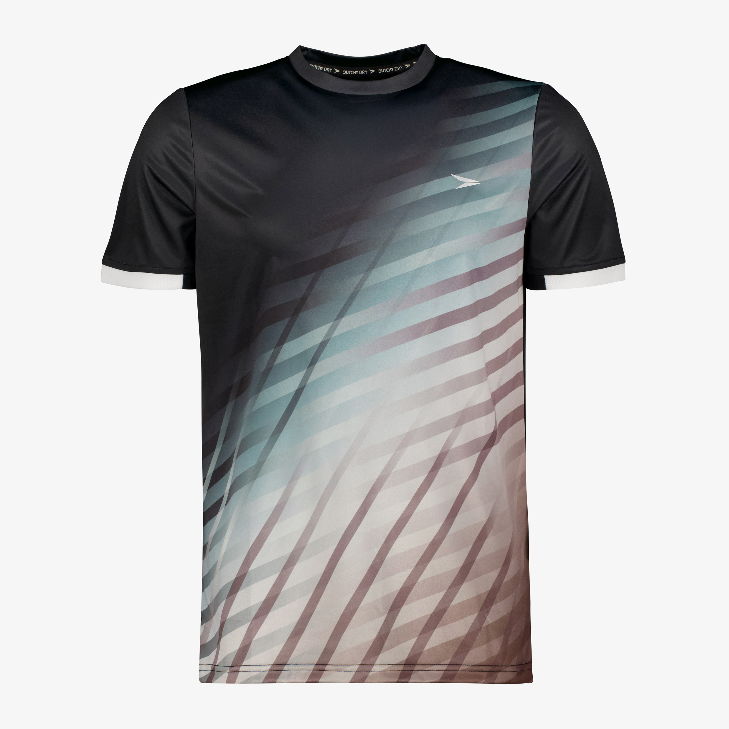 Dutchy Dry heren voetbal T-shirt met print zwart sport & spel