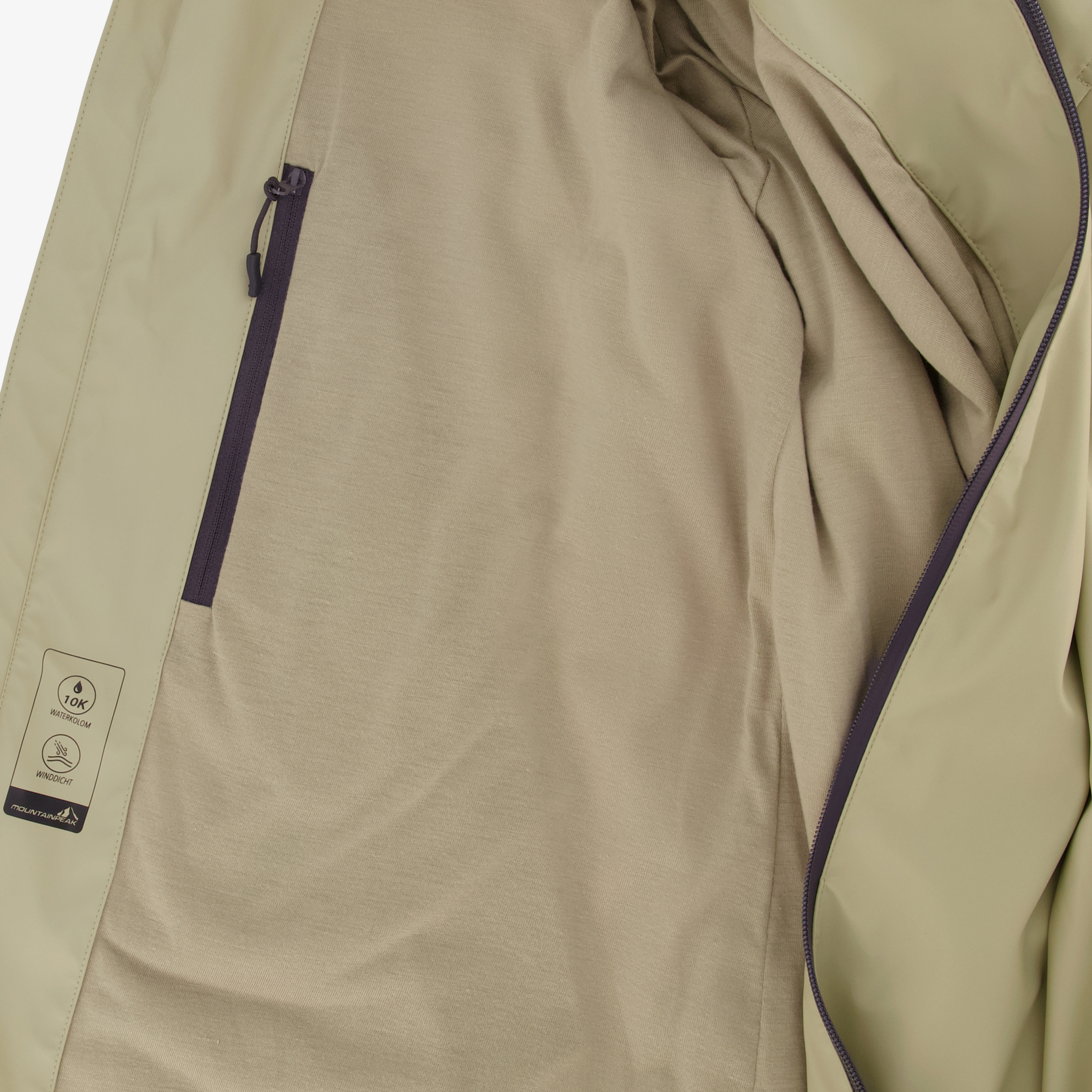 Mountain Peak lange gevoerde unisex regenjas beige dames jassen – foto 3
