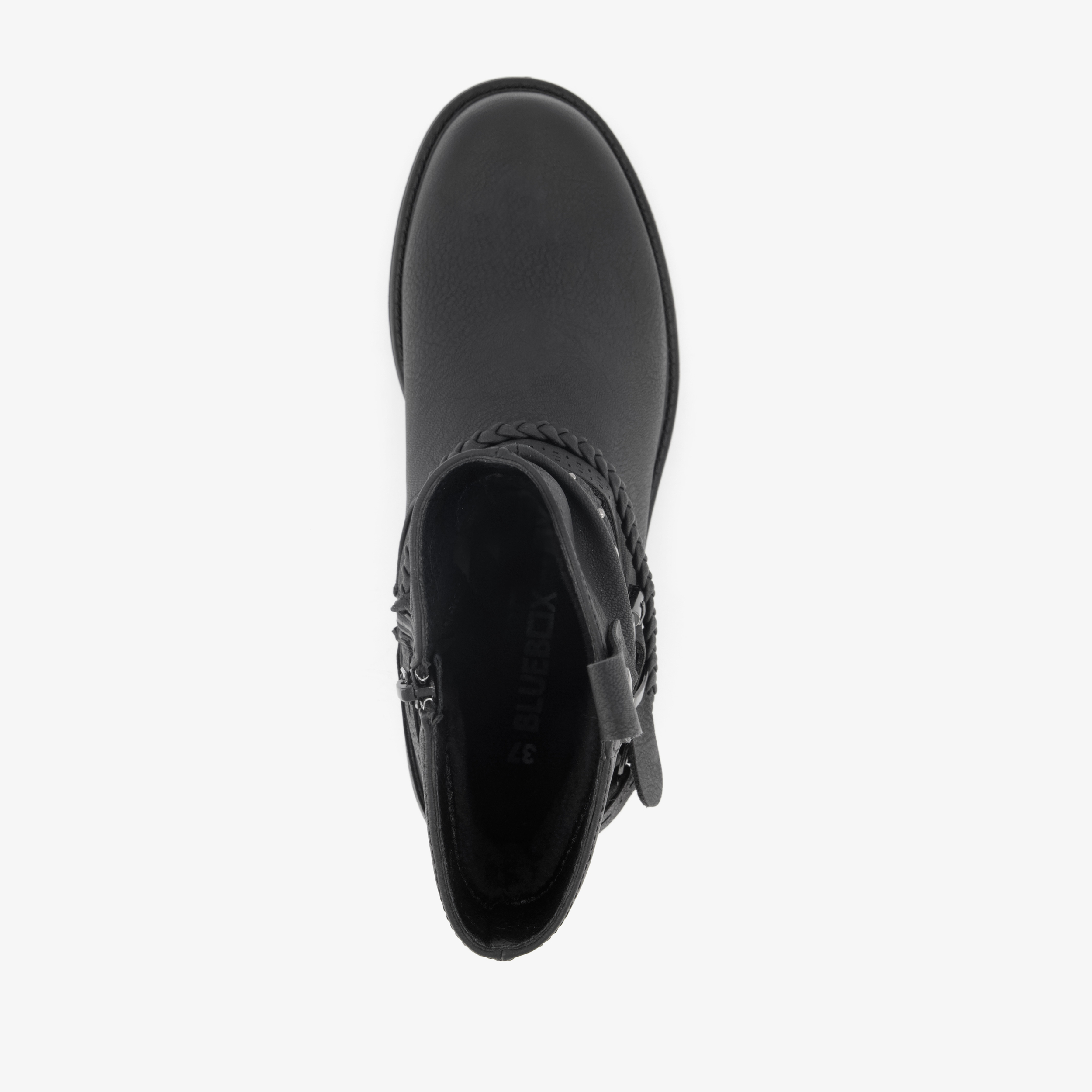 Blue Box dames boots met sierbandjes zwart enkellaarzen – foto 4