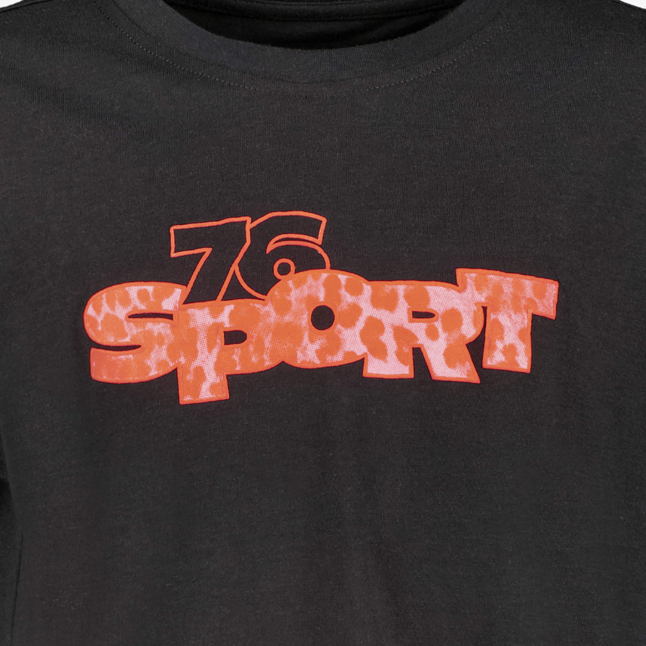 Osaga cropped meisjes sport T-shirt met tekstopdruk zwart t-shirts & tops – foto 2
