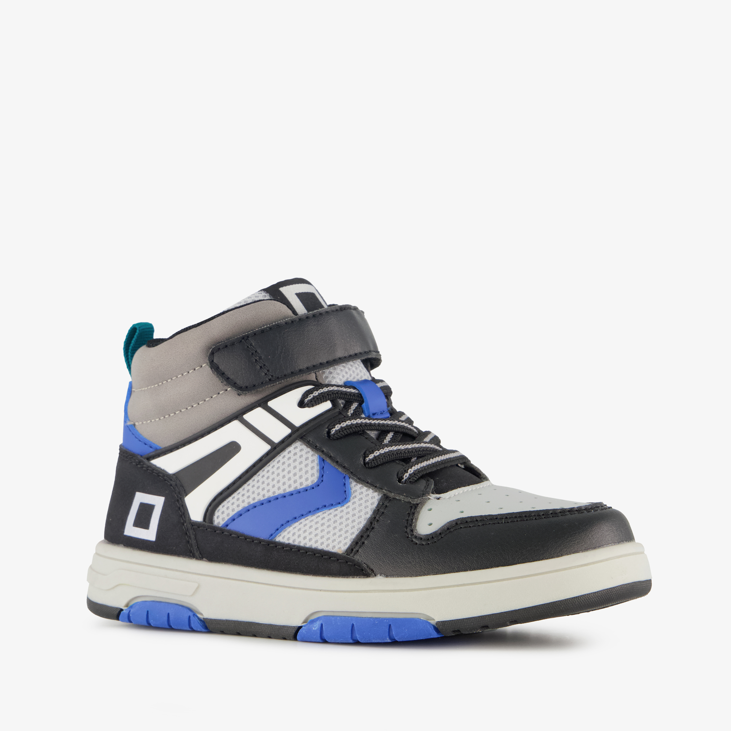 Blue Box hoge jongens sneakers  grijs blauw
