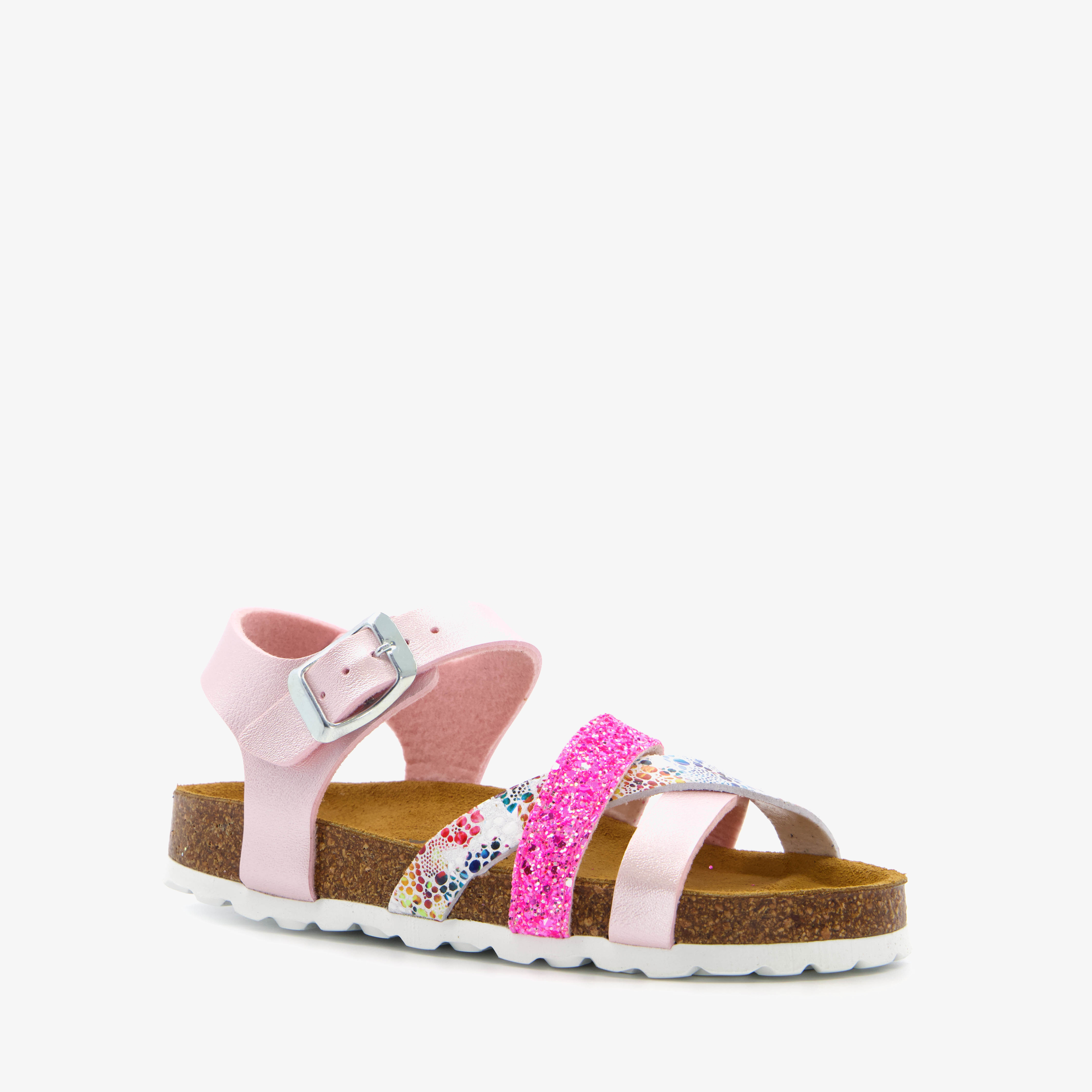 Hush Puppies meisjes bio sandalen met glitters roze