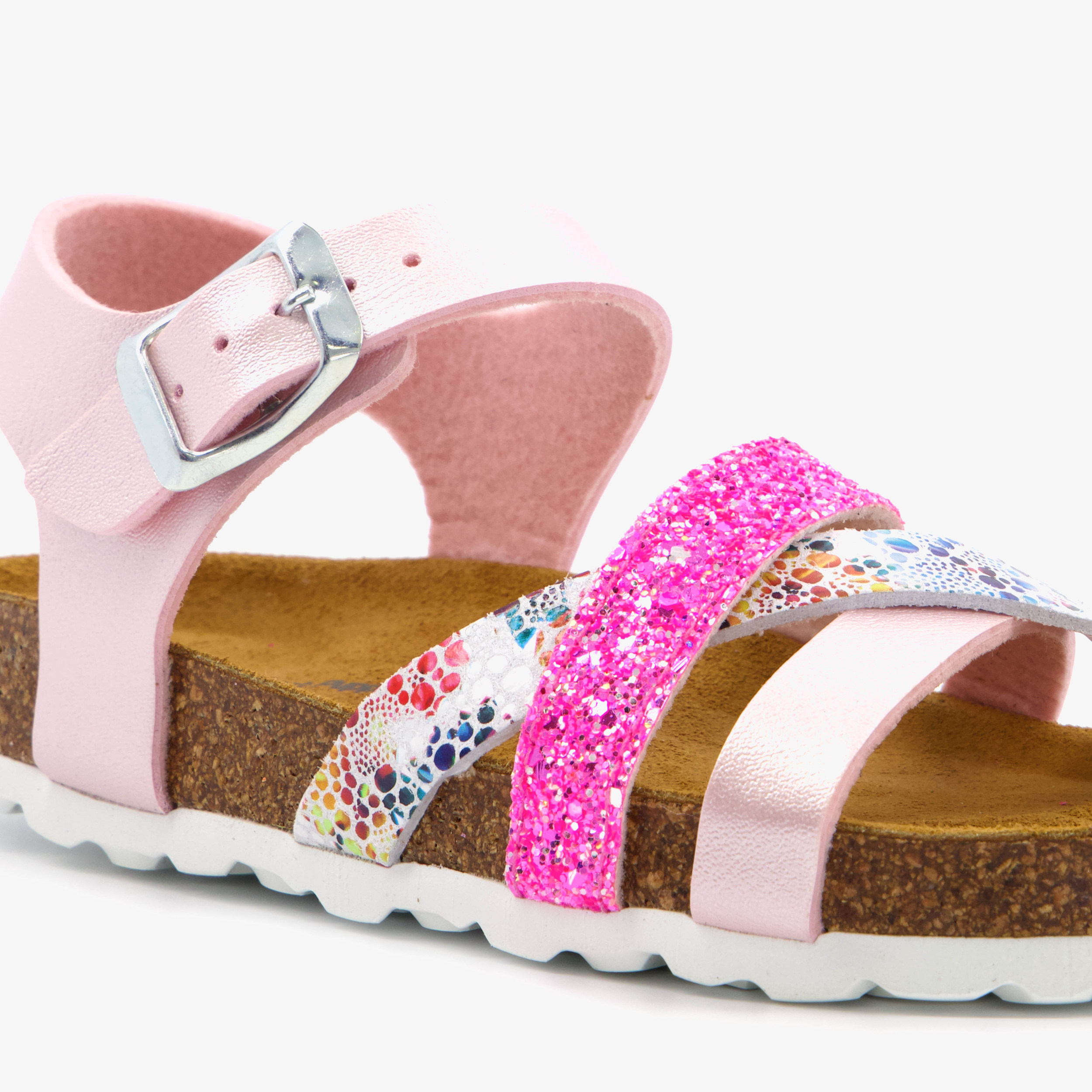 Hush Puppies meisjes bio sandalen met glitters roze – foto 5
