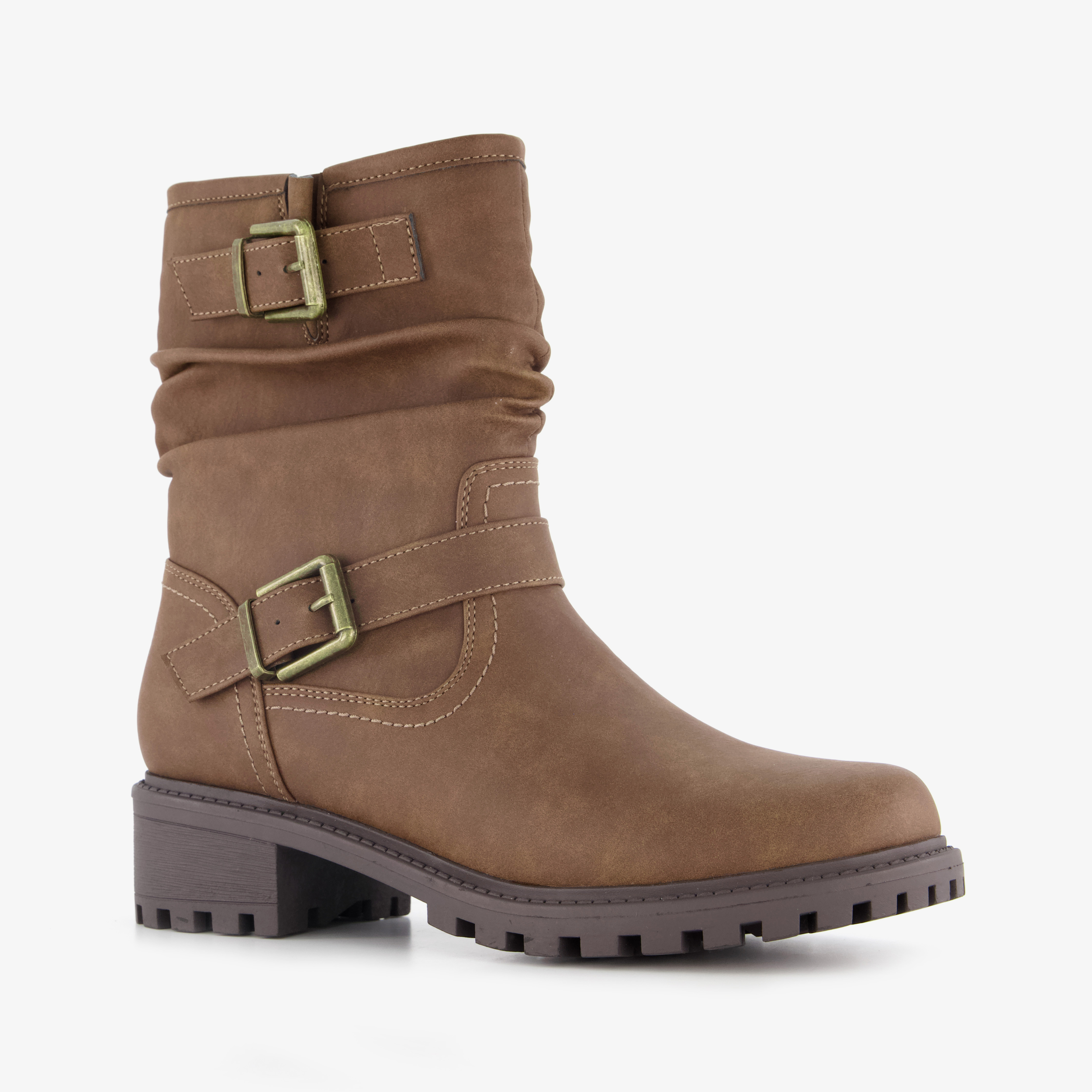 TwoDay dames biker boots cognac bruin laarzen