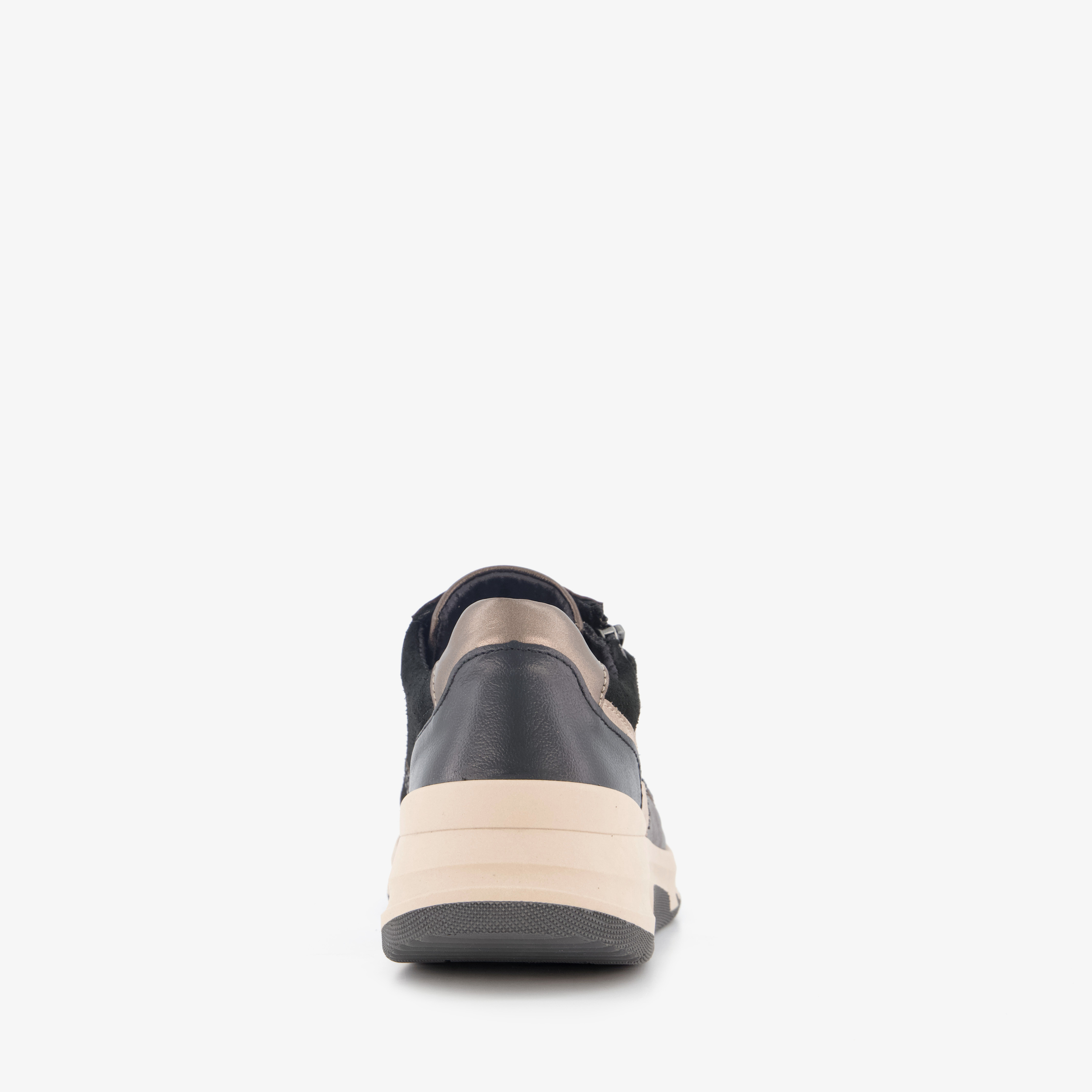 Hush Puppies leren dames sneakers zwart bruin – foto 2