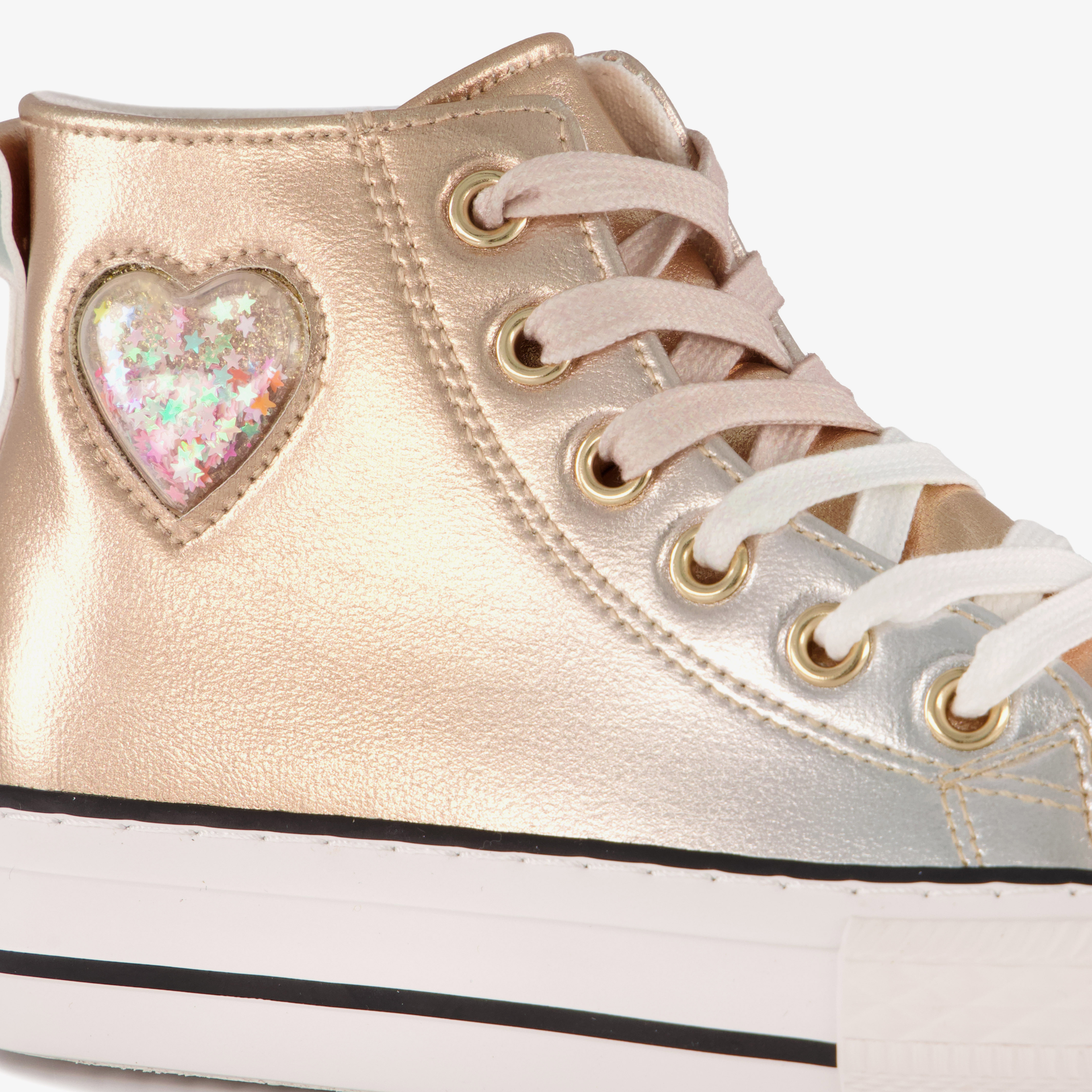 Blue Box hoge meisjes sneakers metallic goud – foto 5