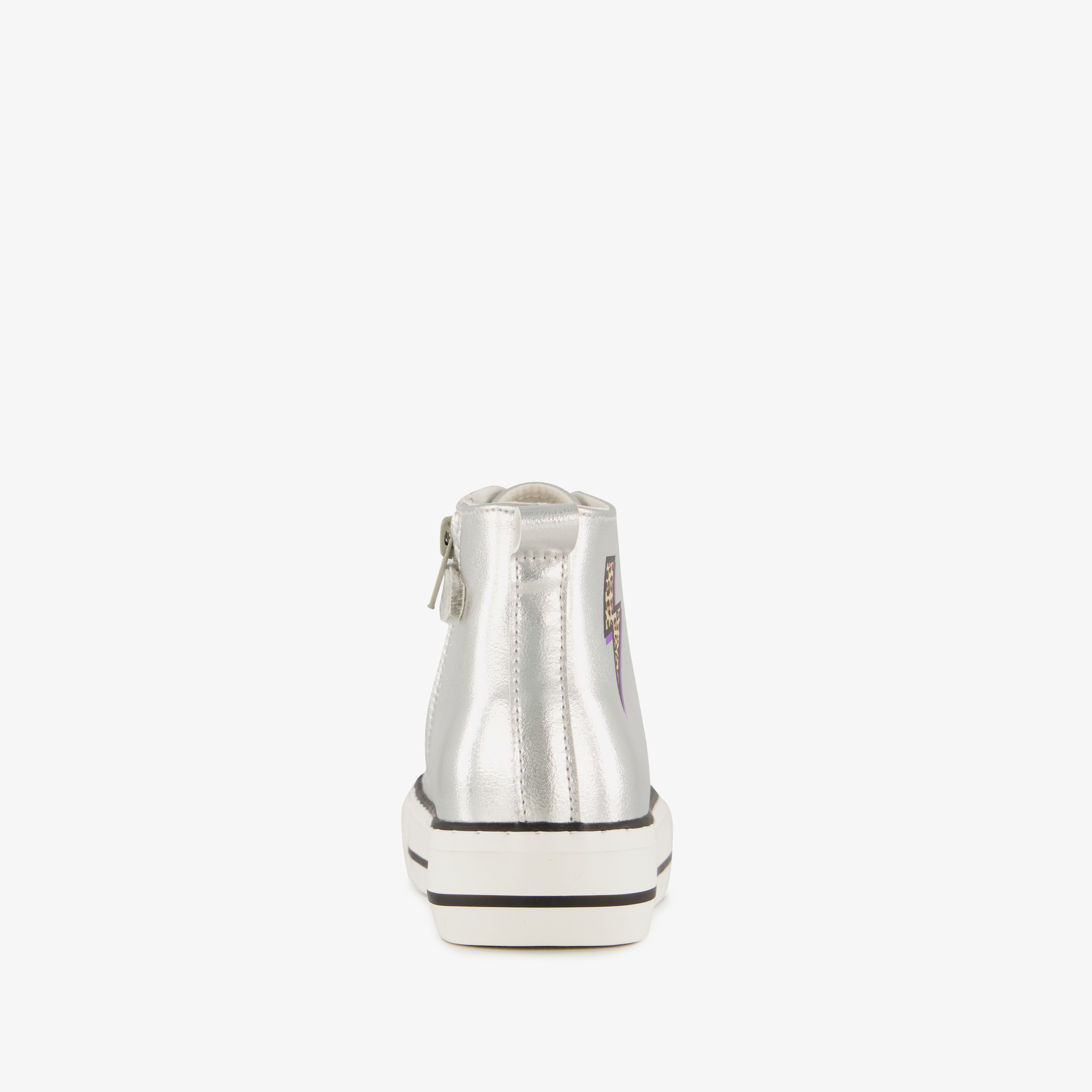 Blue Box hoge meisjes sneakers metallic zilver – foto 2
