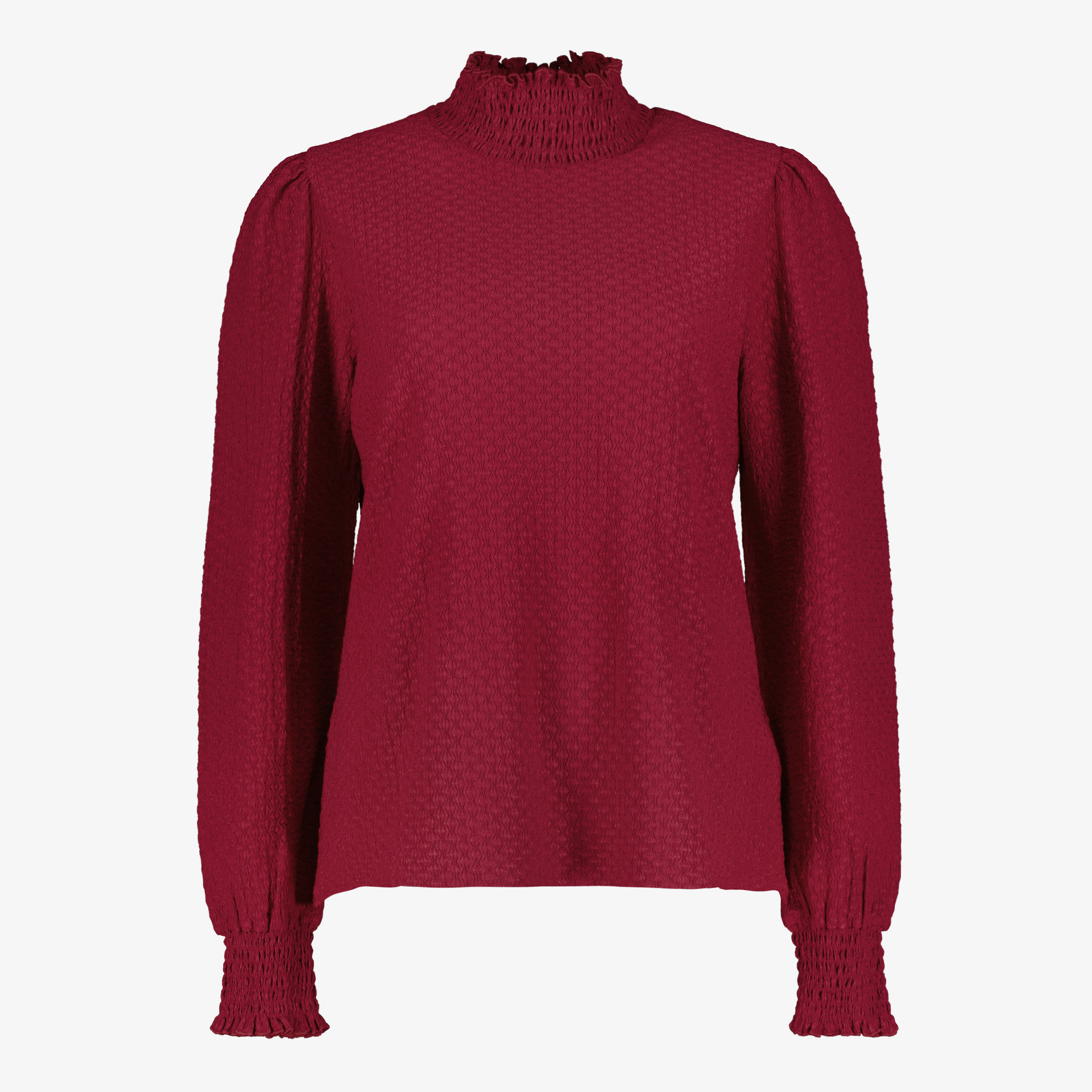 TwoDay dames blouse met gesmockte details rood t-shirts & tops