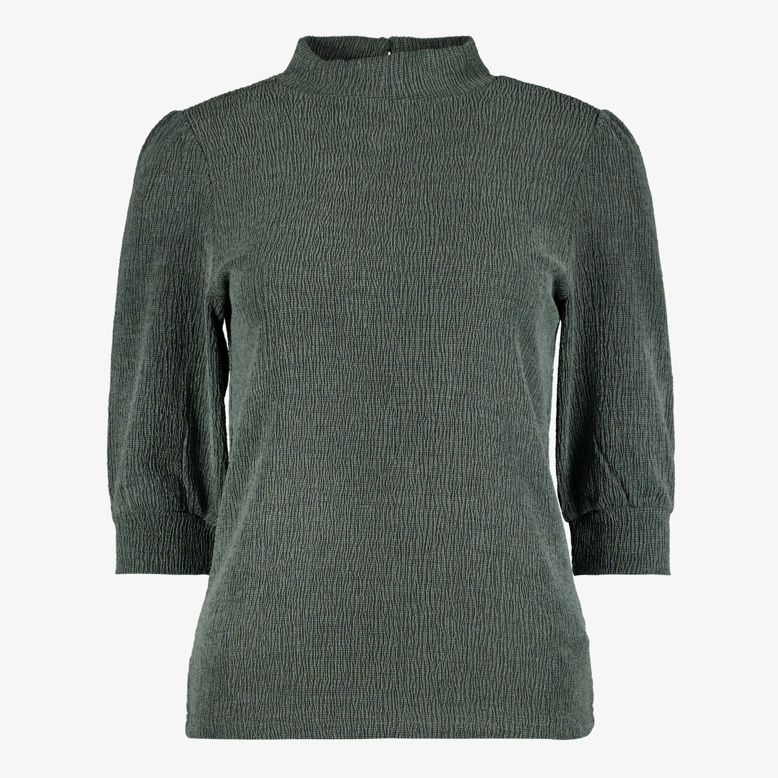 TwoDay dames plissé shirt groen t-shirts & tops