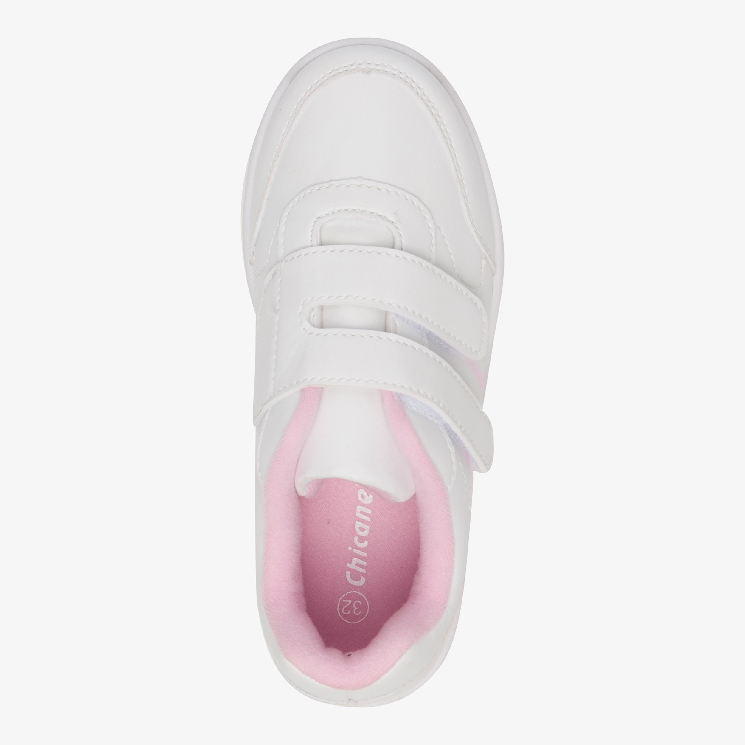 Chicane kinder gymschoenen klittenband wit roze meisjes sneakers – foto 4
