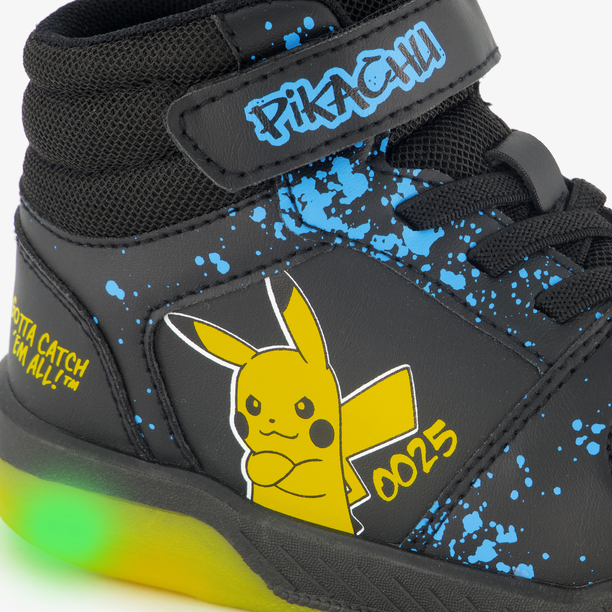 Pokemon hoge jongens sneakers met lichtjes zwart geel – foto 5