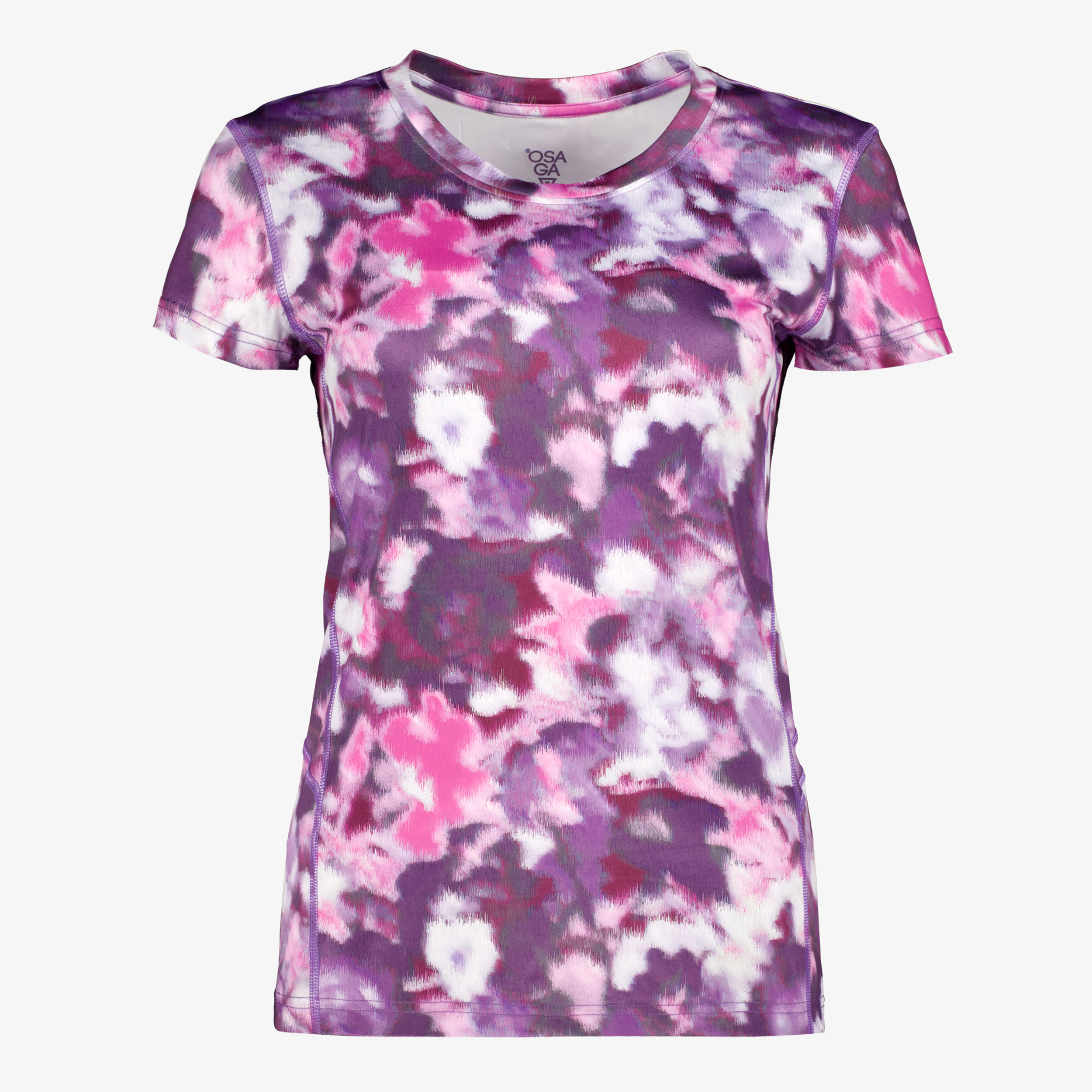 Osaga dames  sport T-shirt met bloemenprint paars t-shirts & tops