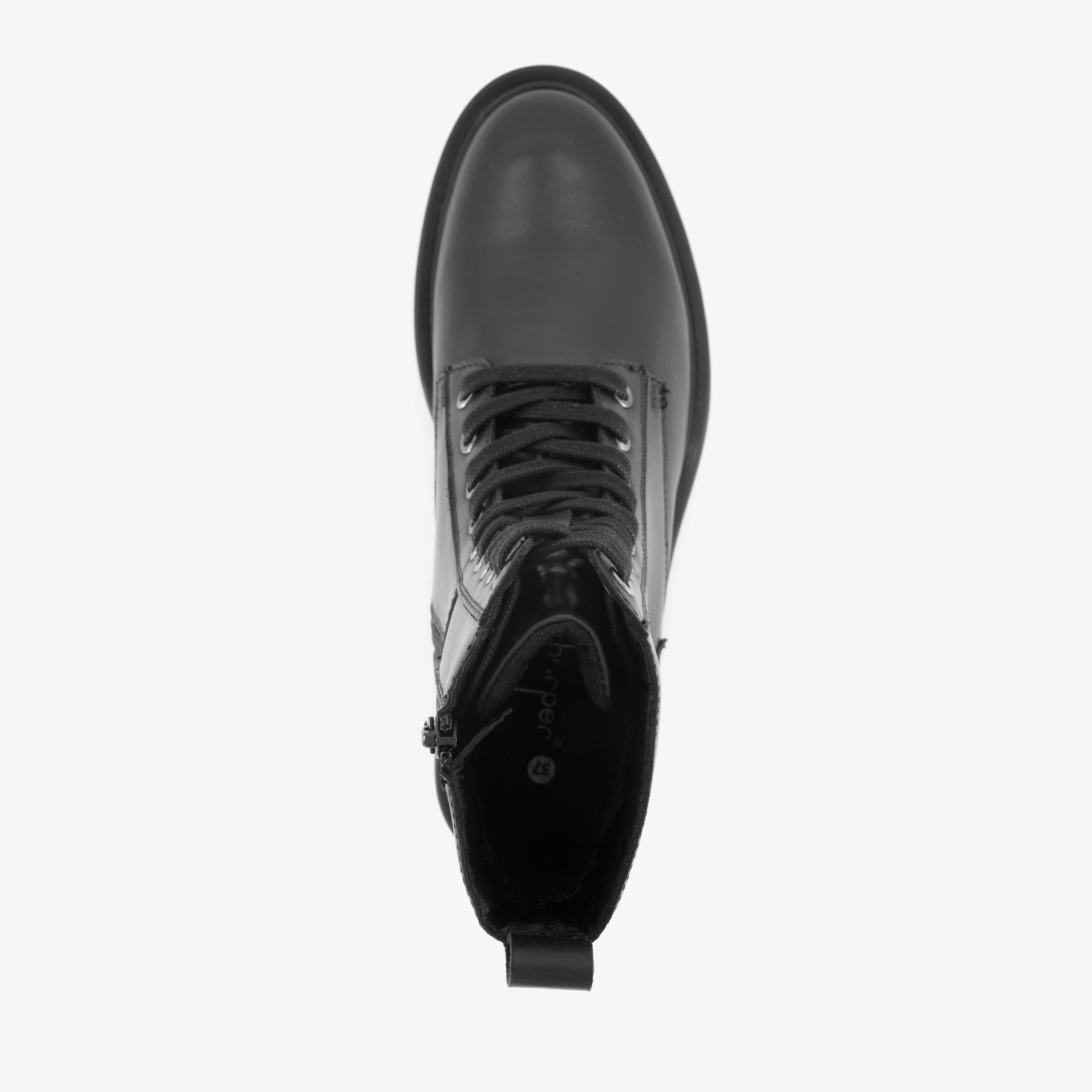 Harper leren dames veterboots zwart laarzen – foto 4