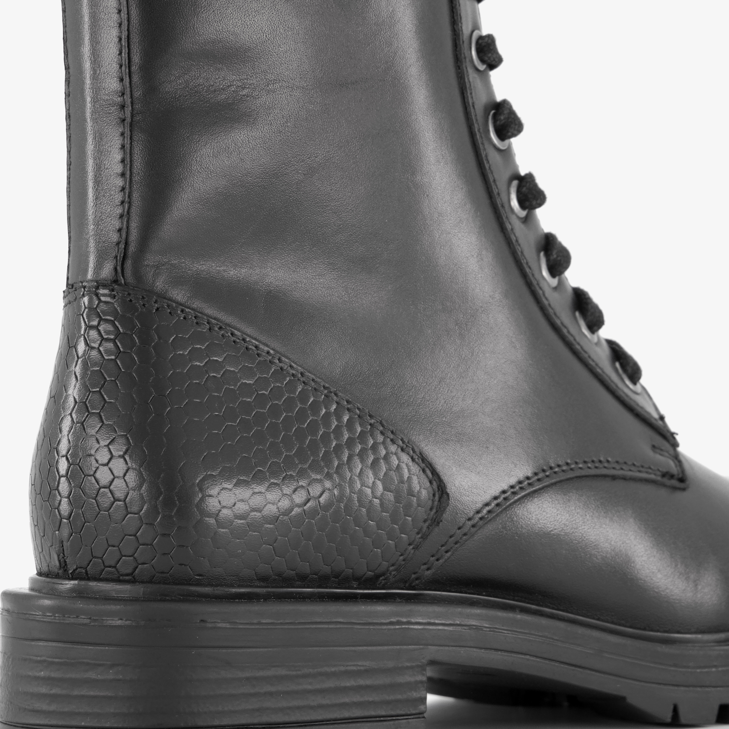 Harper leren dames veterboots zwart laarzen – foto 5