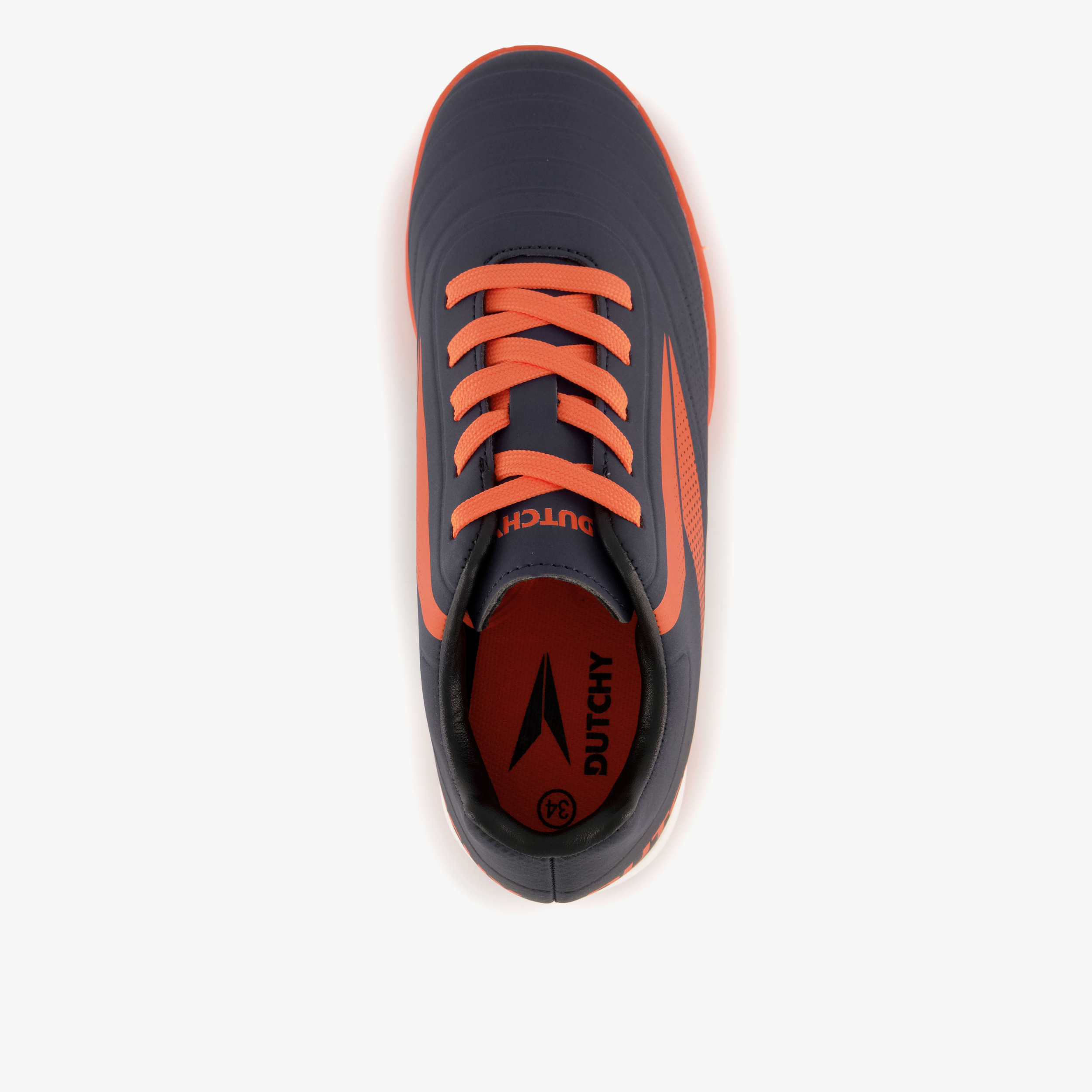 Dutchy IC kinder zaalvoetbalschoenen blauw oranje meisjes sportschoenen – foto 4