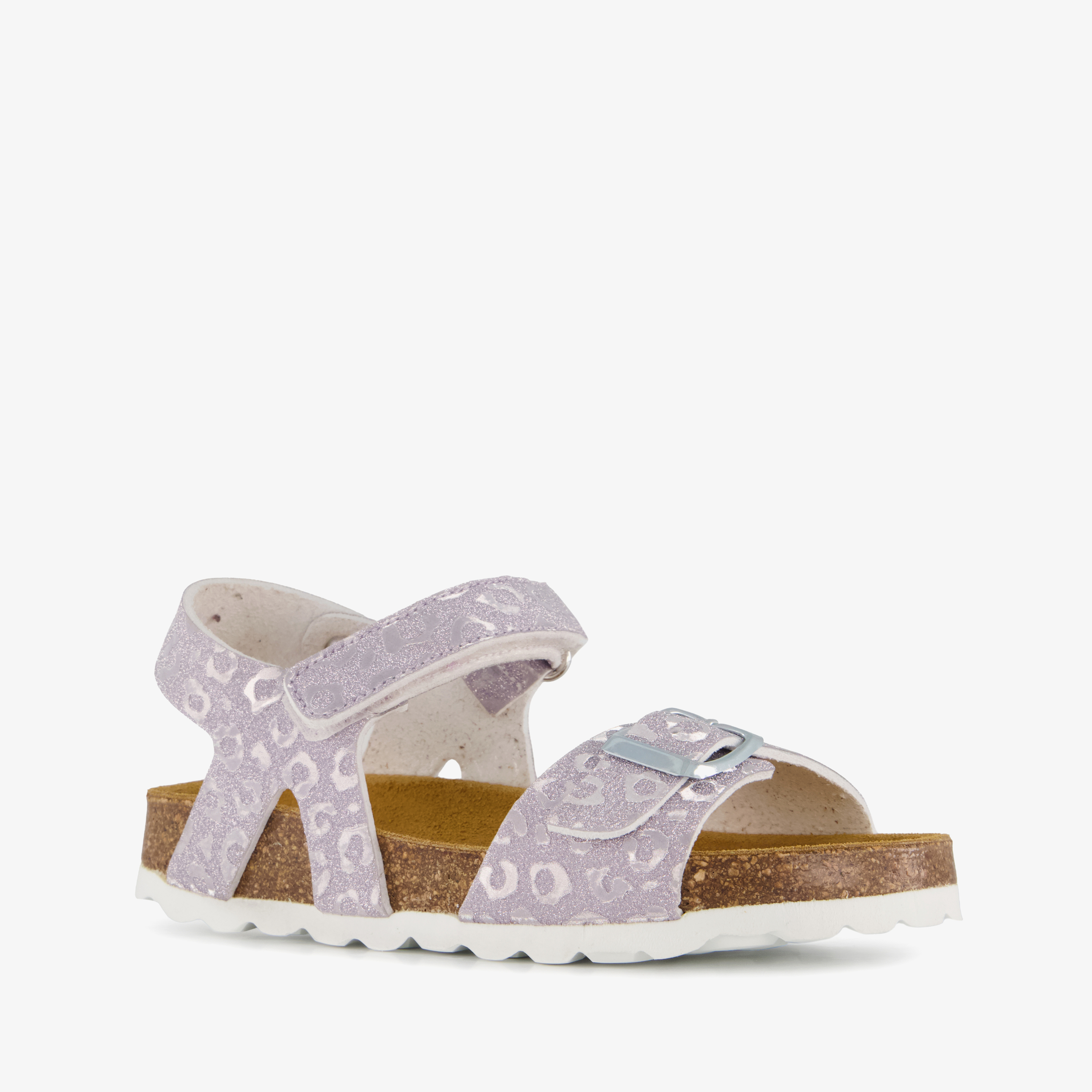 Hush Puppies meisjes bio sandalen met panterprint lila