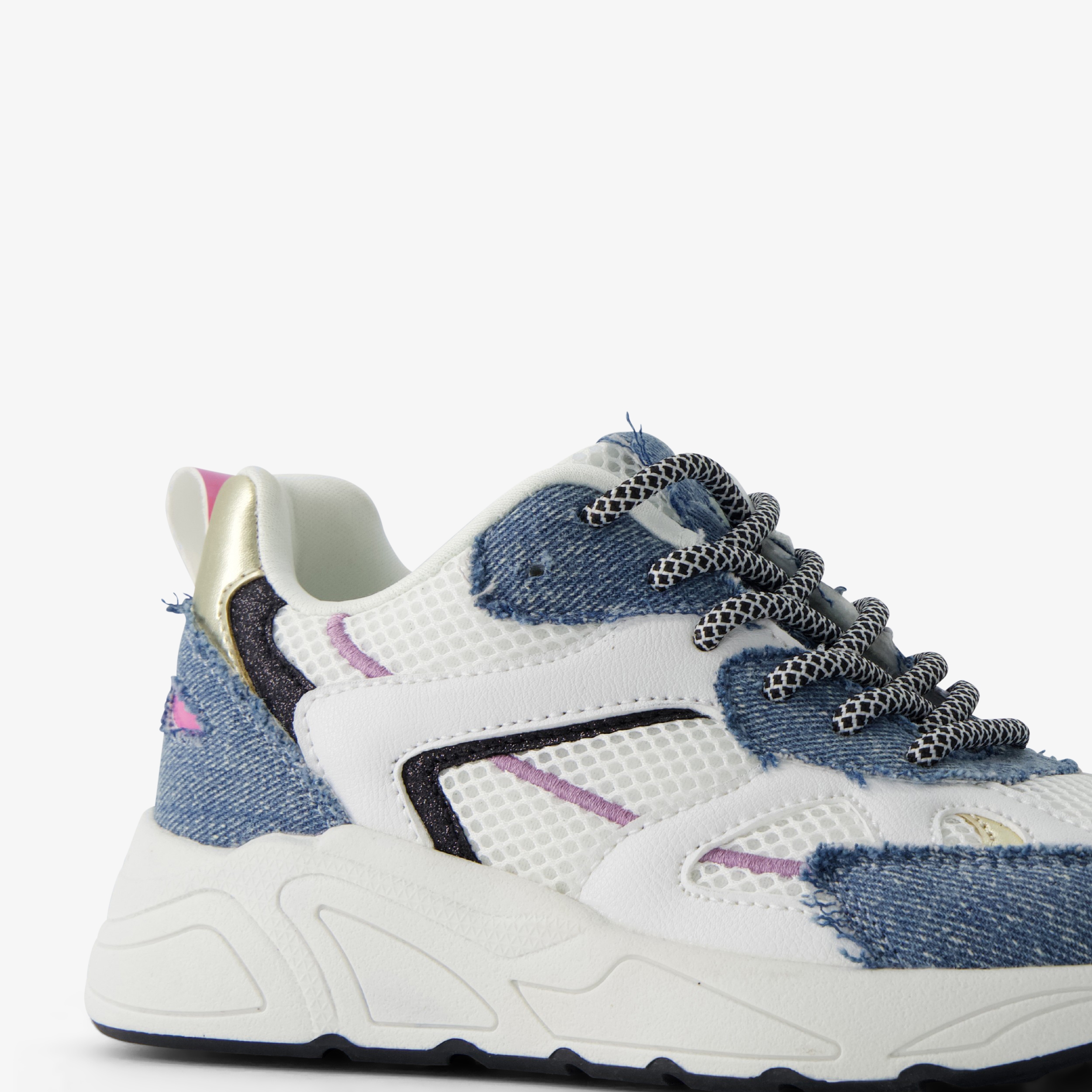 Blue Box meisjes dad sneakers met denim details