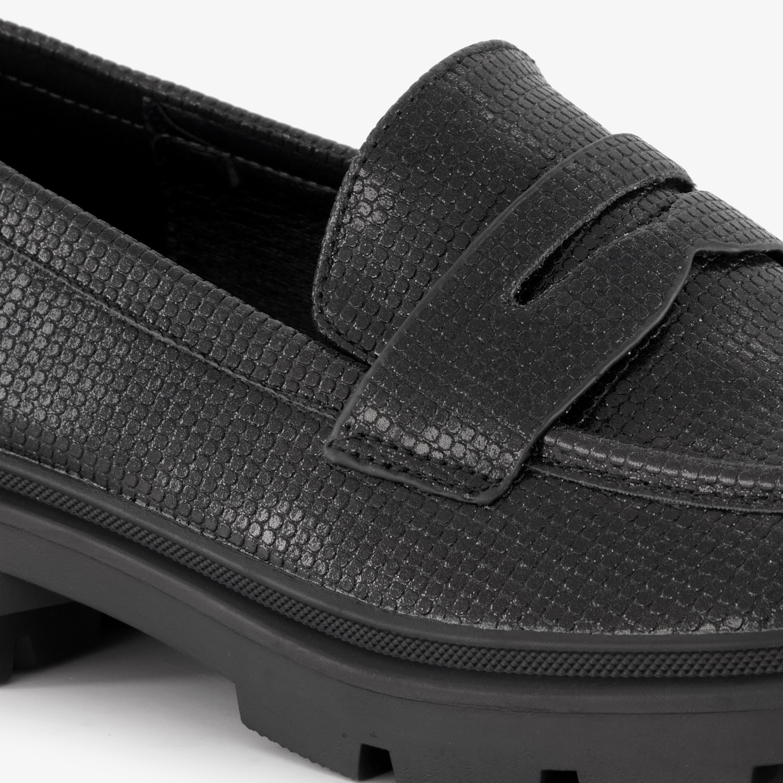 Nova dames loafers met slangenprint zwart – foto 5